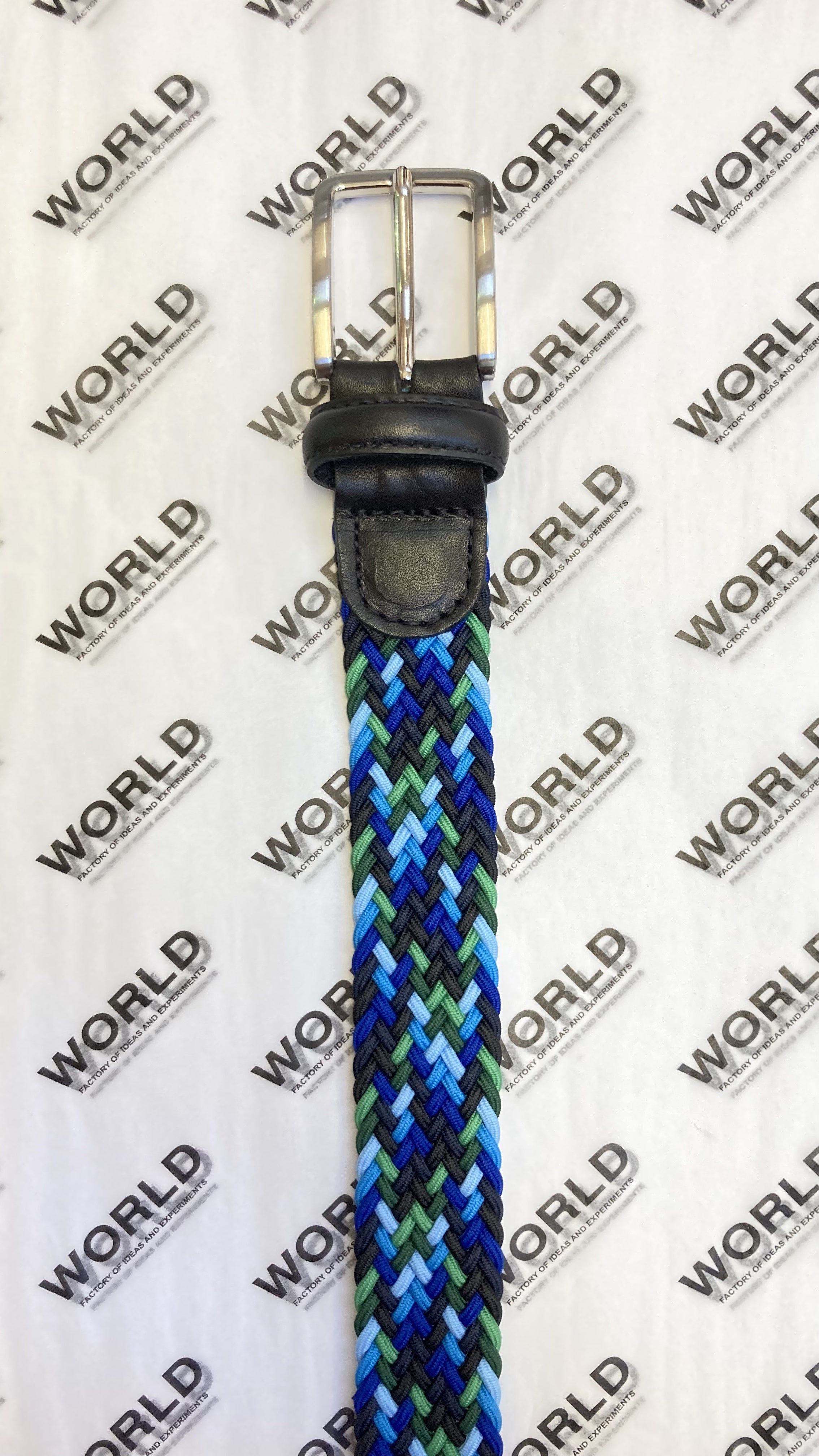 WORLD Stretch Webbing Belt - Blue Navy 22