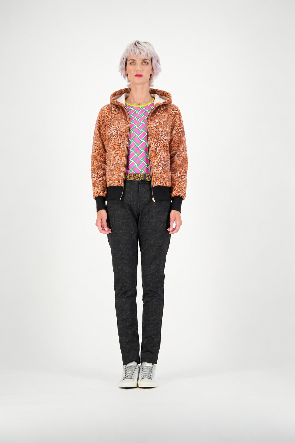 WORLD 5561 Hidden Hoodie Liberty's Leopard (UNISEX)
