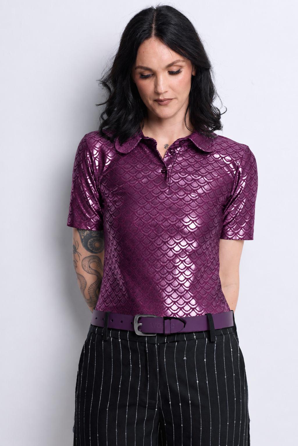 WORLD 5626 Peplos Extended Polo Shirt (Mini Dress) Maroon