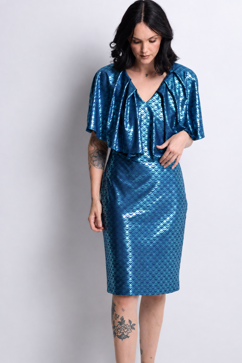 WORLD 4375 Italian Scales Dress Blue