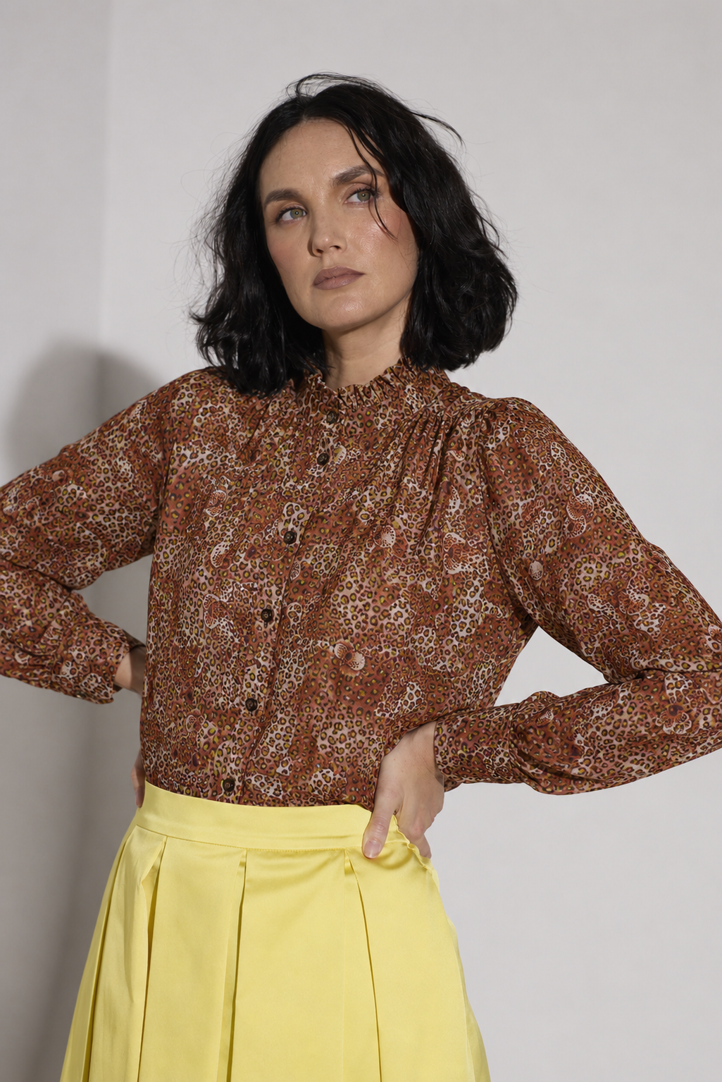 WORLD 5615 Hidden Leopard Shirt Orange