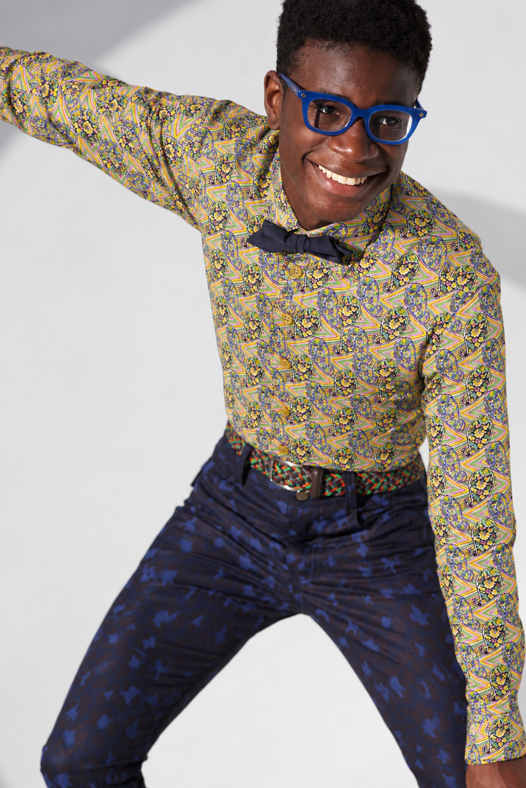 WORLDman 5153 Fragrance Shirt Liberty's Zig Zag Paisley