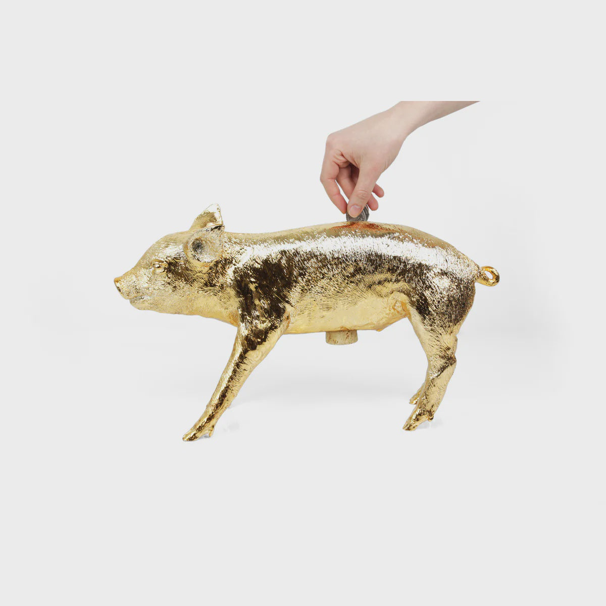 Areaware: Bank Pig Gold Chrome