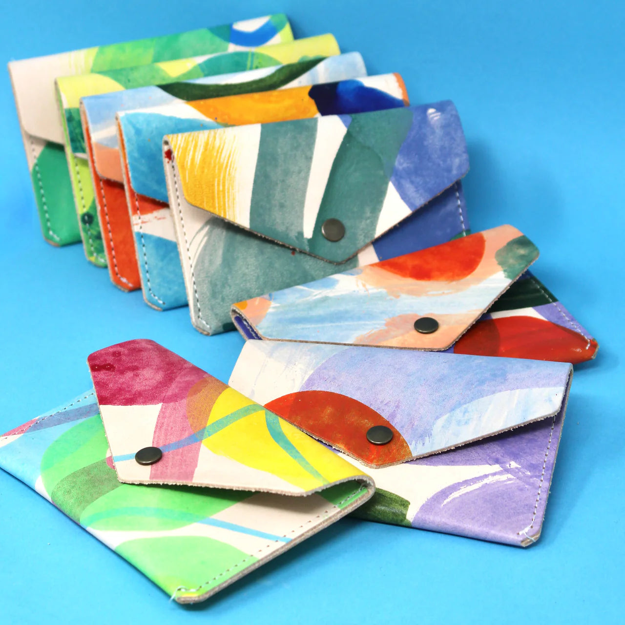 Ark- Hand Painted No Two Are The Same - Popper Purse