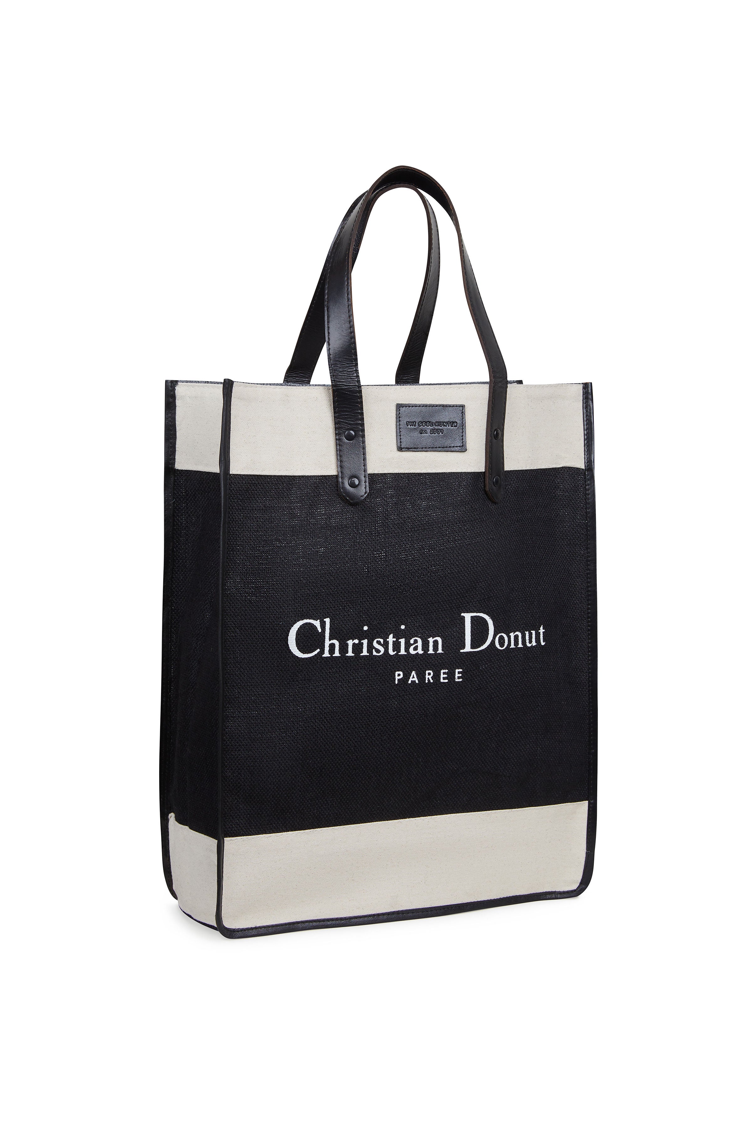 The Cool Hunter Market Bag Black Leather - Christian Donut - NEW
