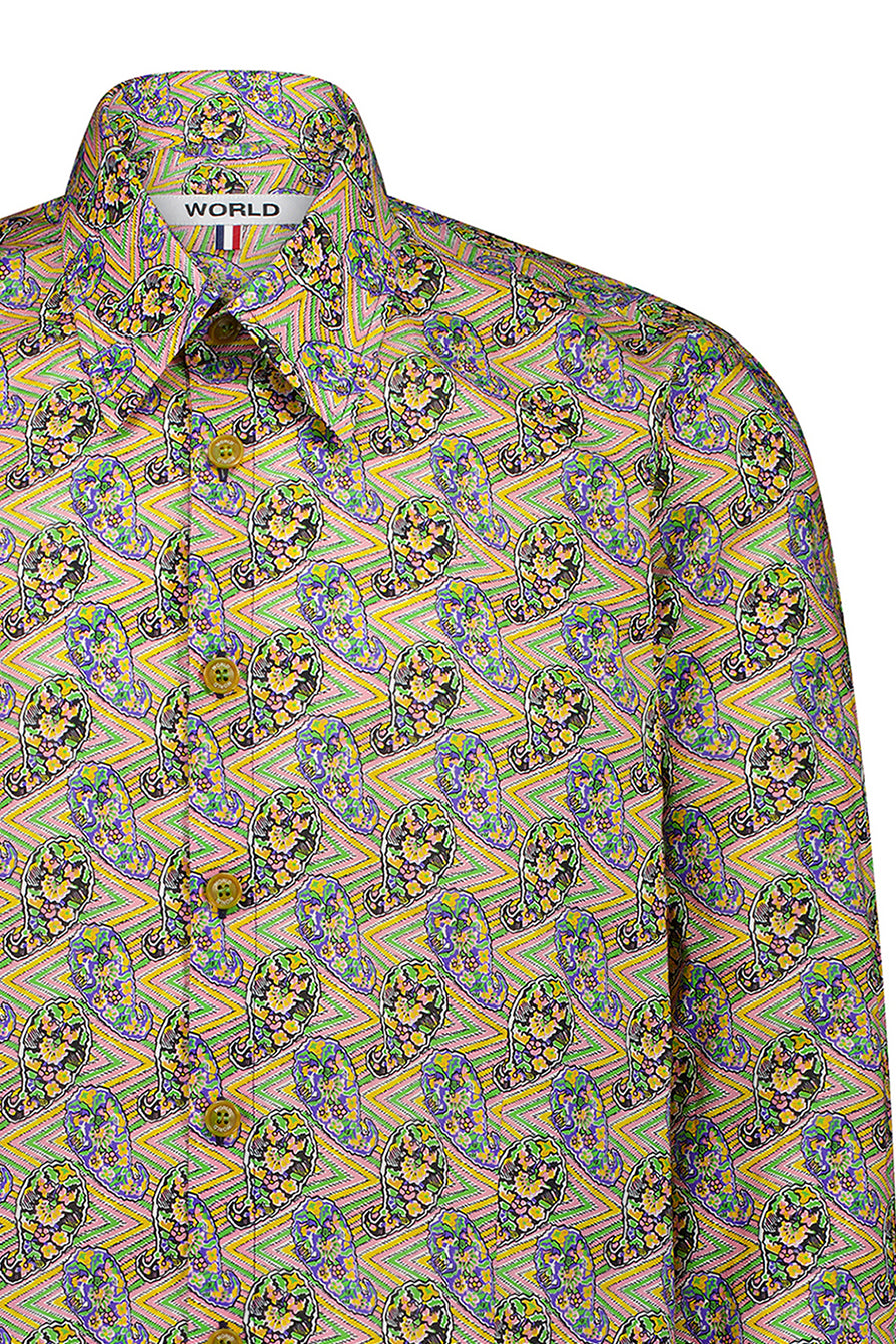WORLDman 5153 Fragrance Shirt Liberty's Zig Zag Paisley