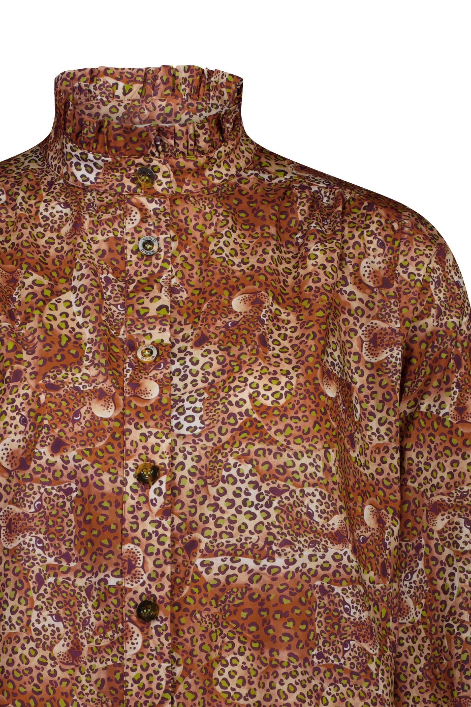 WORLD 5615 Hidden Leopard Shirt Orange