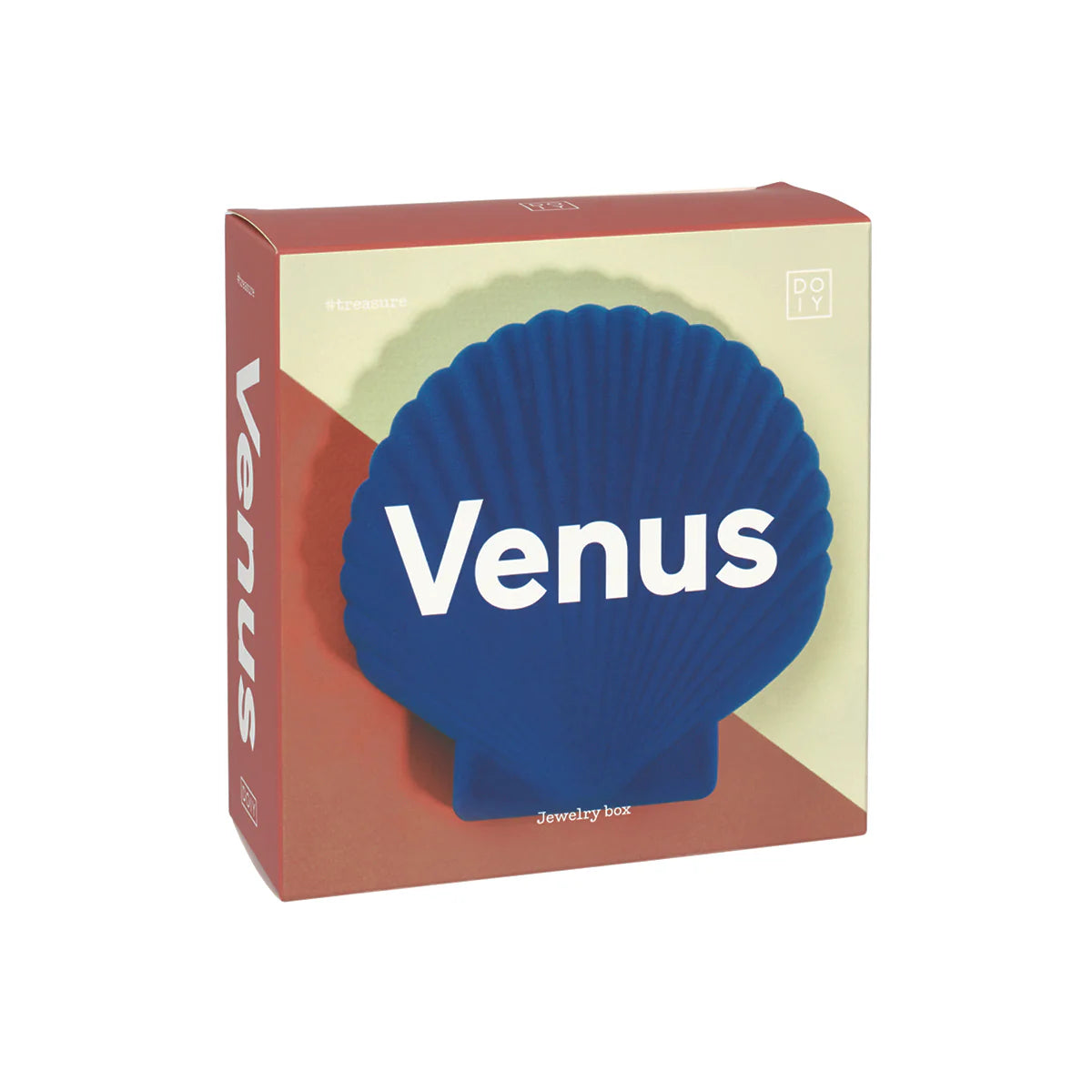 Doiy: Venus Shell Jewellery Box Blue Flocking