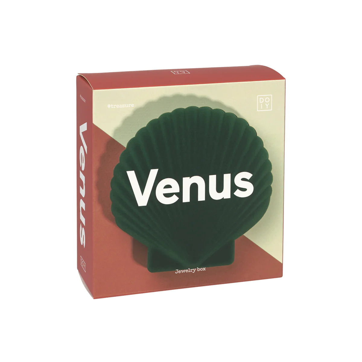 Doiy: Venus Shell Jewellery Box Green Flocking