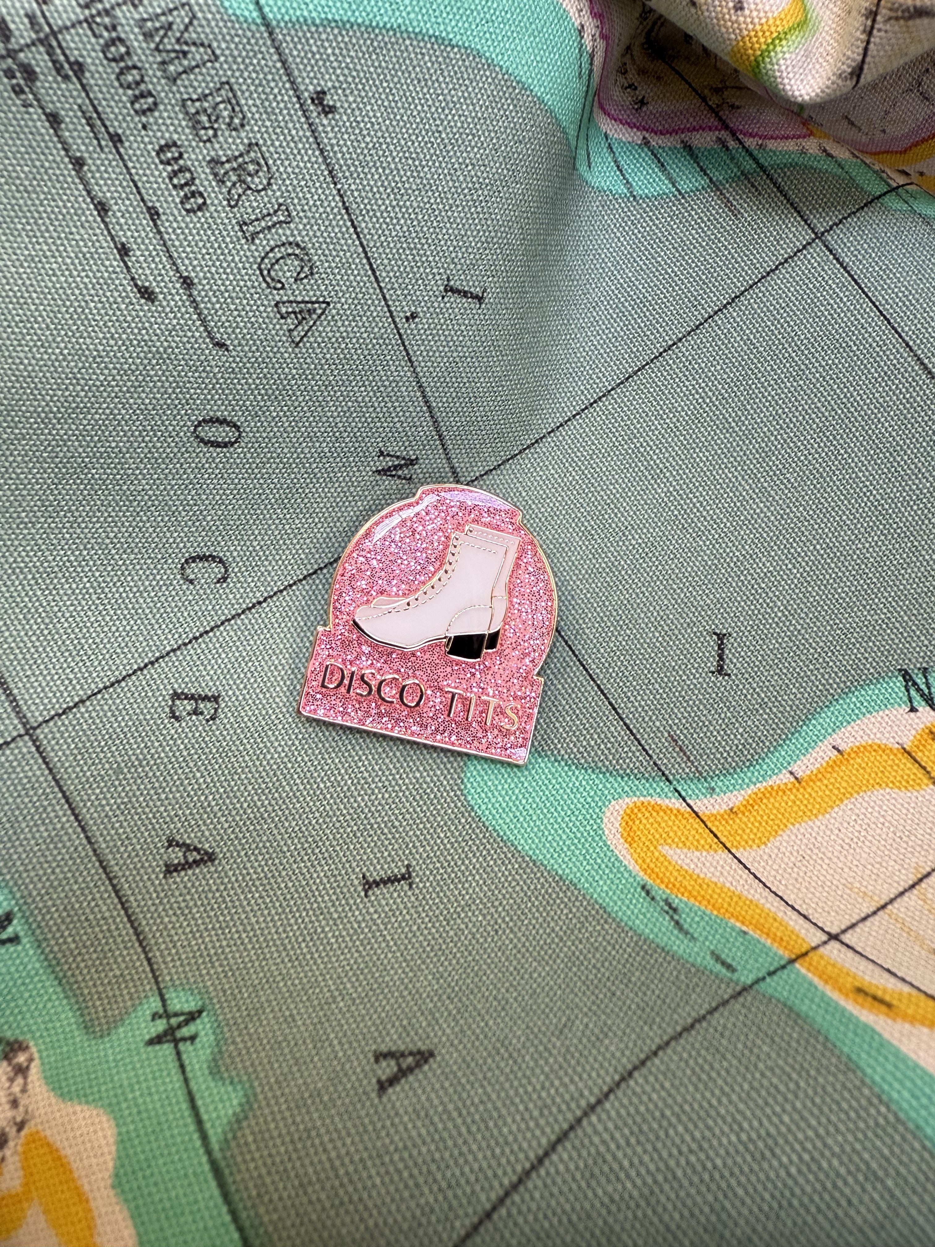 Enamel Badge - Disco Tits