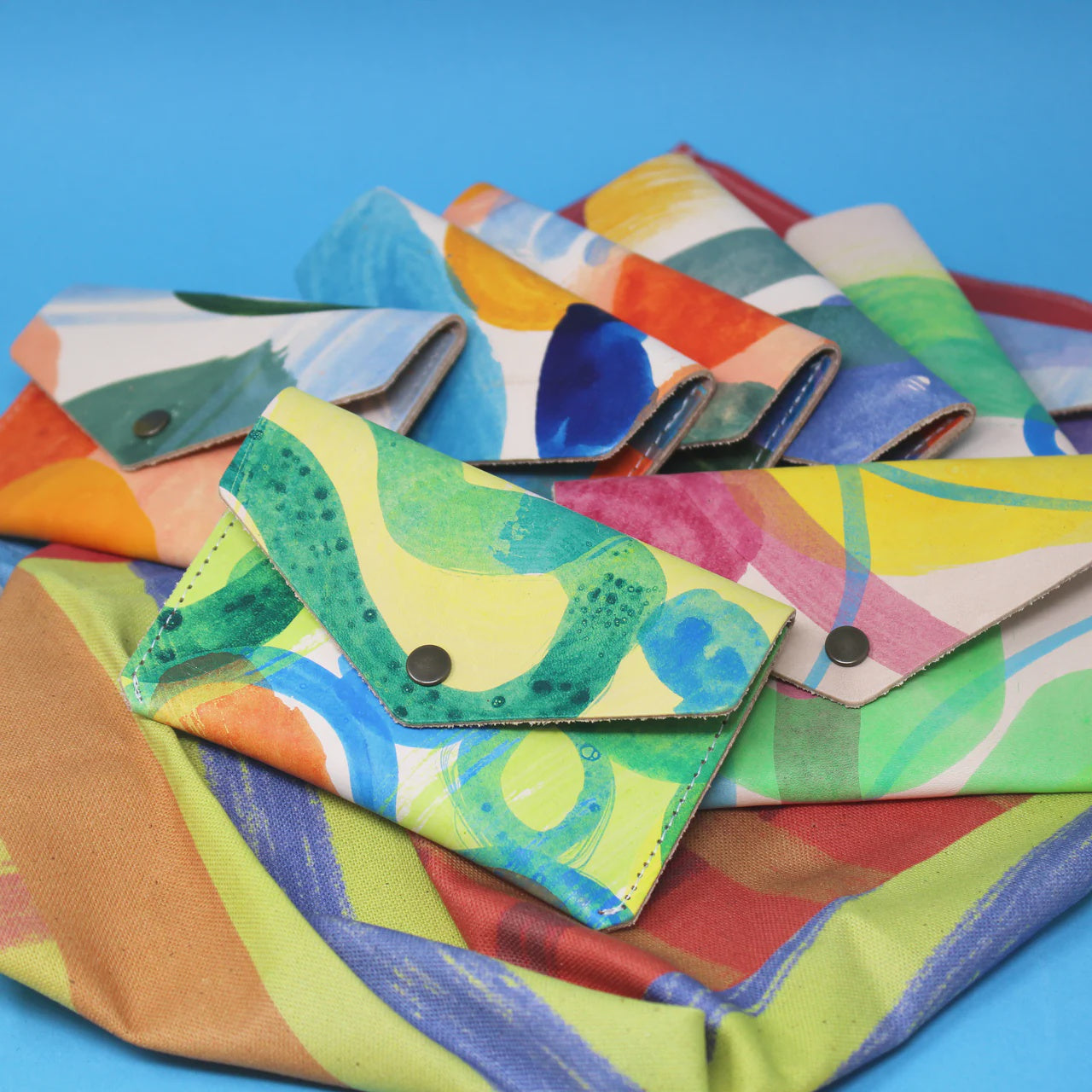 Ark- Hand Painted No Two Are The Same - Popper Purse