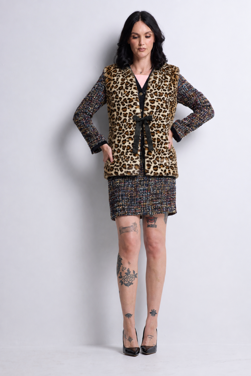 WORLD 4119 Time Vest Leopard Black