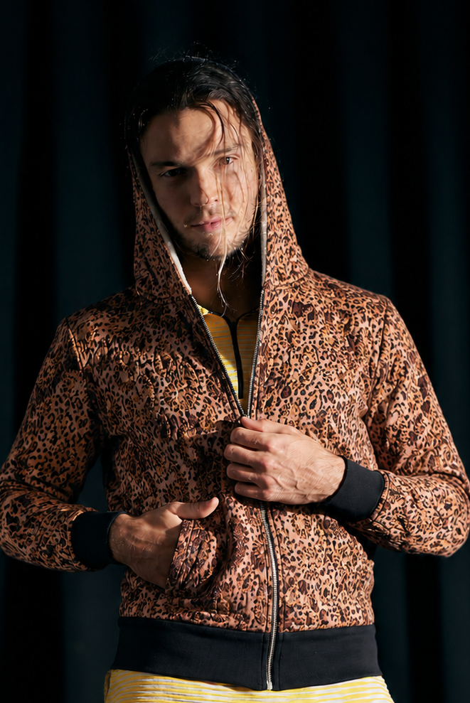 WORLD 5561 Hidden Hoodie Liberty's Leopard (UNISEX)
