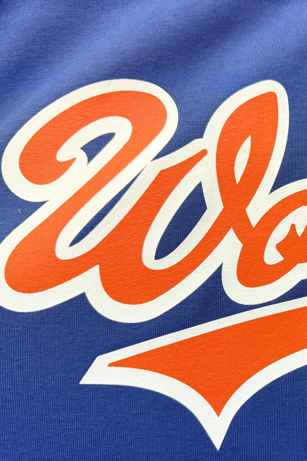 WORLD 5065 Flow T-Shirt Blue w/ WORLD Flash Signature Orange/White (UNISEX)
