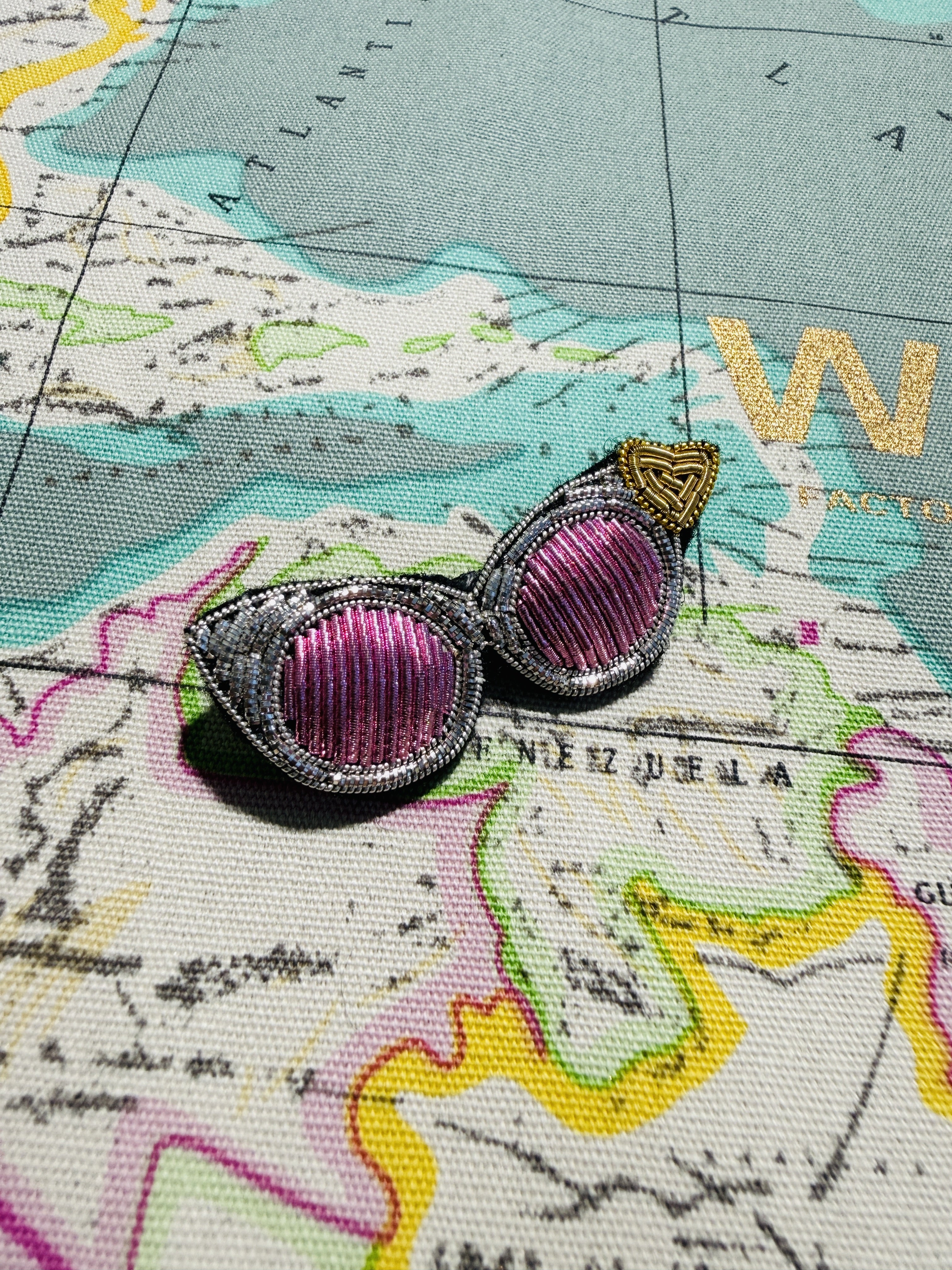 WORLD Bullion Brooch - Pink Tinted Sunglasses