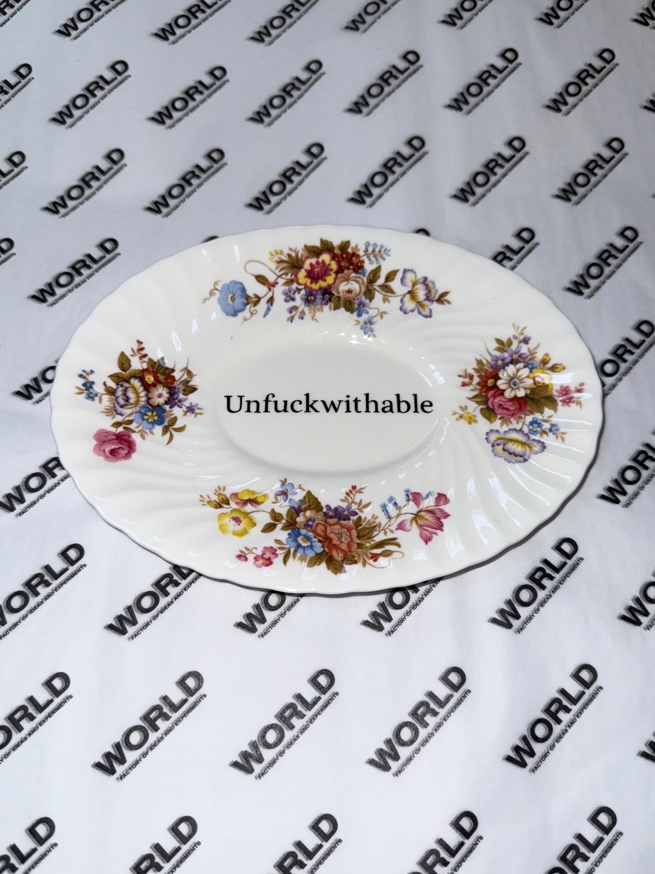 Vintage Ceramic Plate with Naughty Words & Phrases