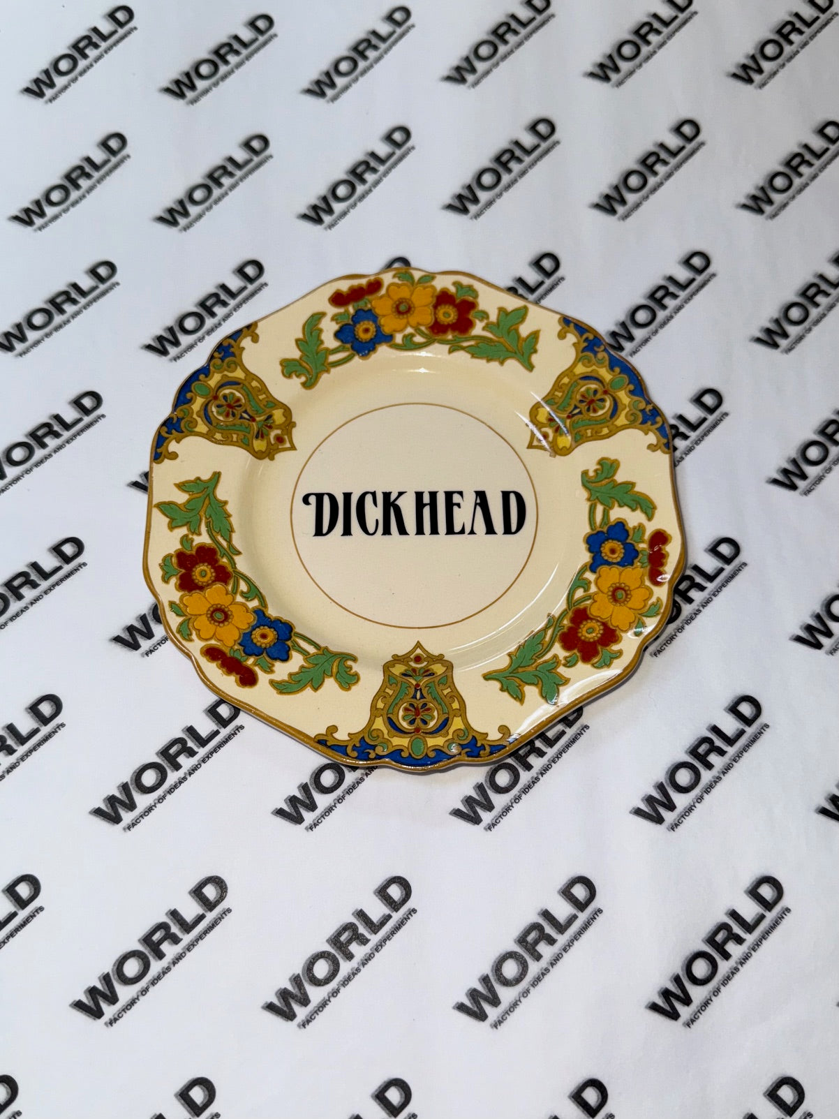 Vintage Ceramic Plate with Naughty Words & Phrases