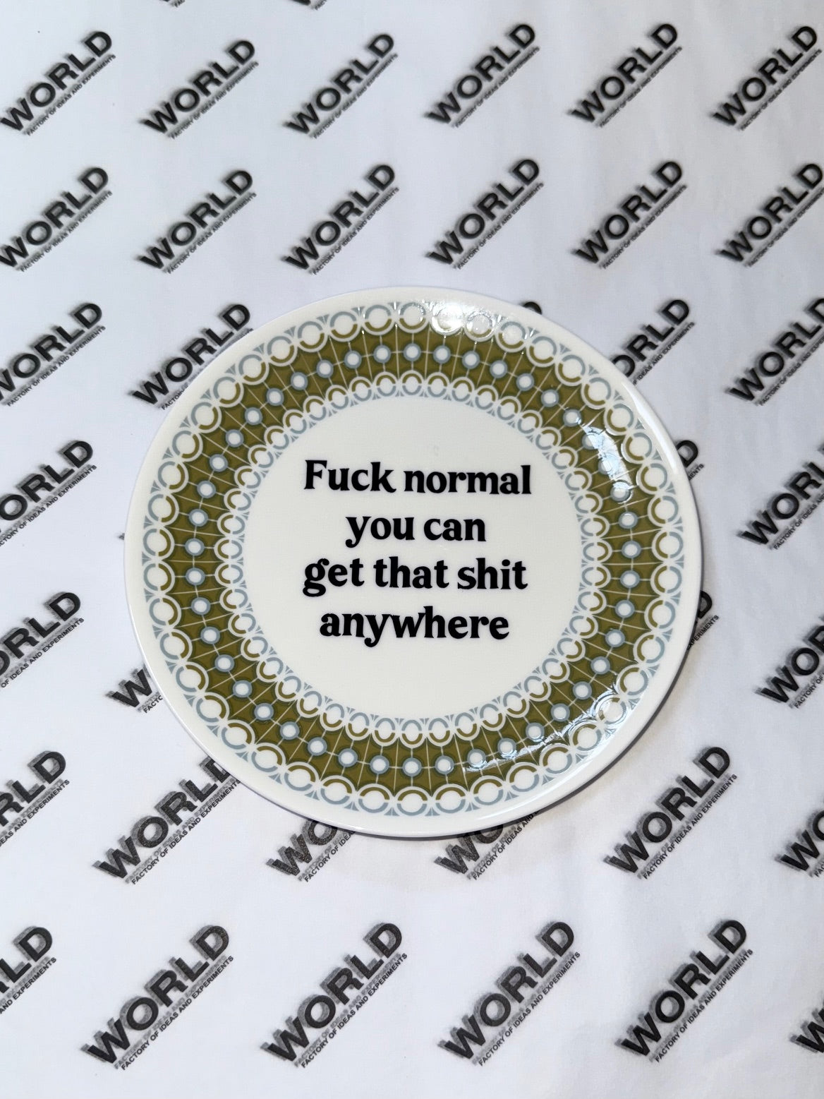 Vintage Ceramic Plate with Naughty Words & Phrases