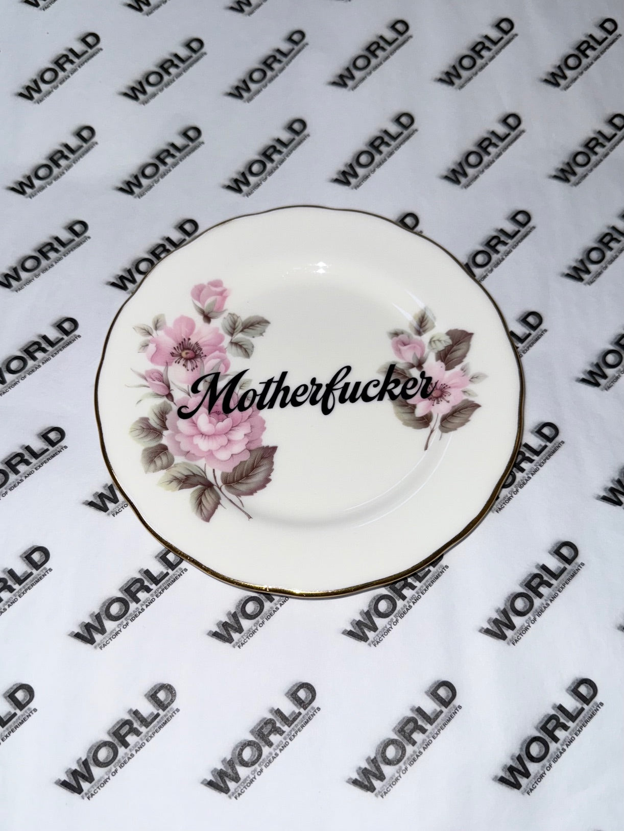 Vintage Ceramic Plate with Naughty Words & Phrases