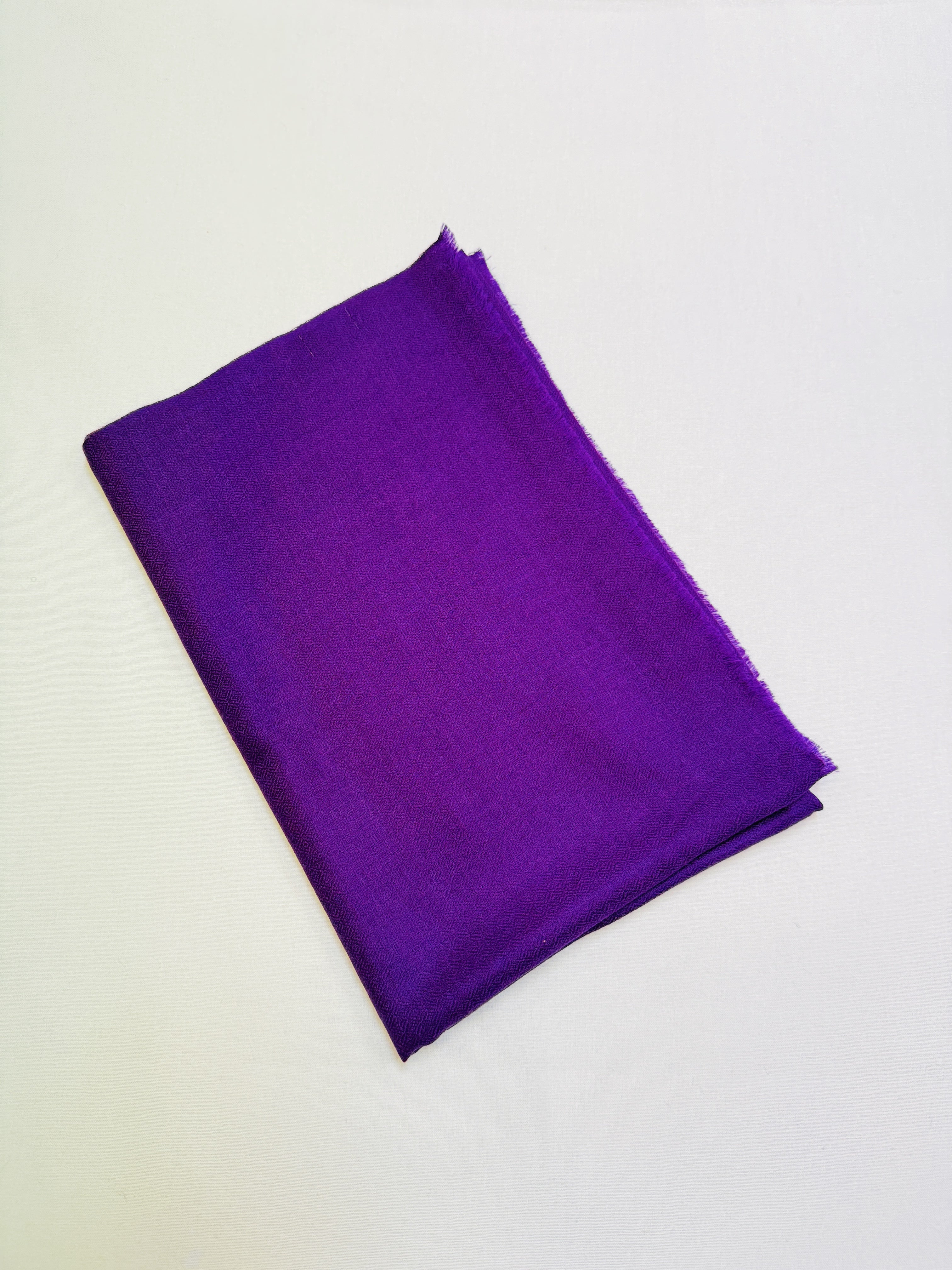 WORLD Fine Wool Silk Scarf / Wrap - Purple