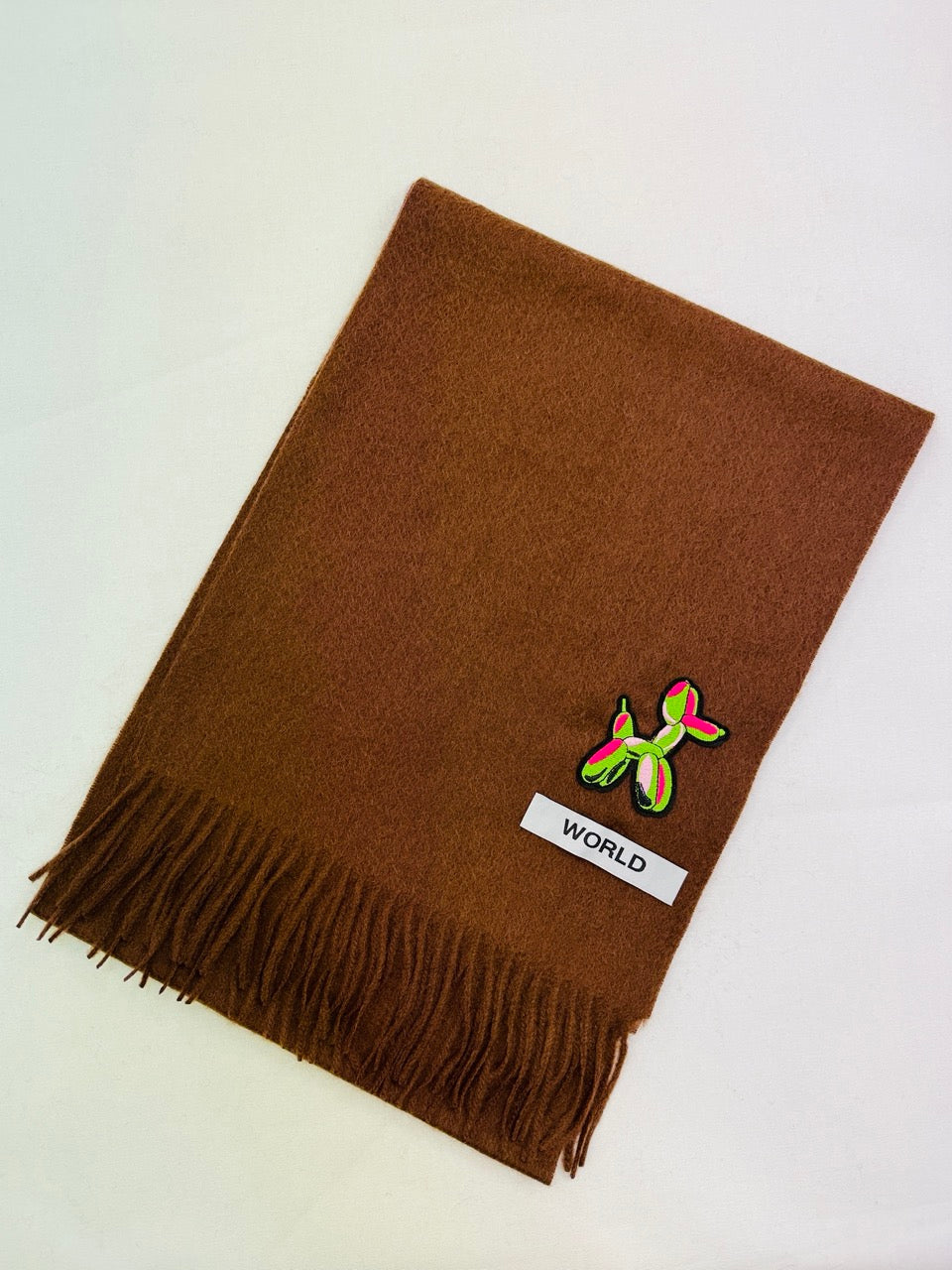 WORLD 26 Cashmere COUTURE Scarf - Chocolate - Dry Clean Only