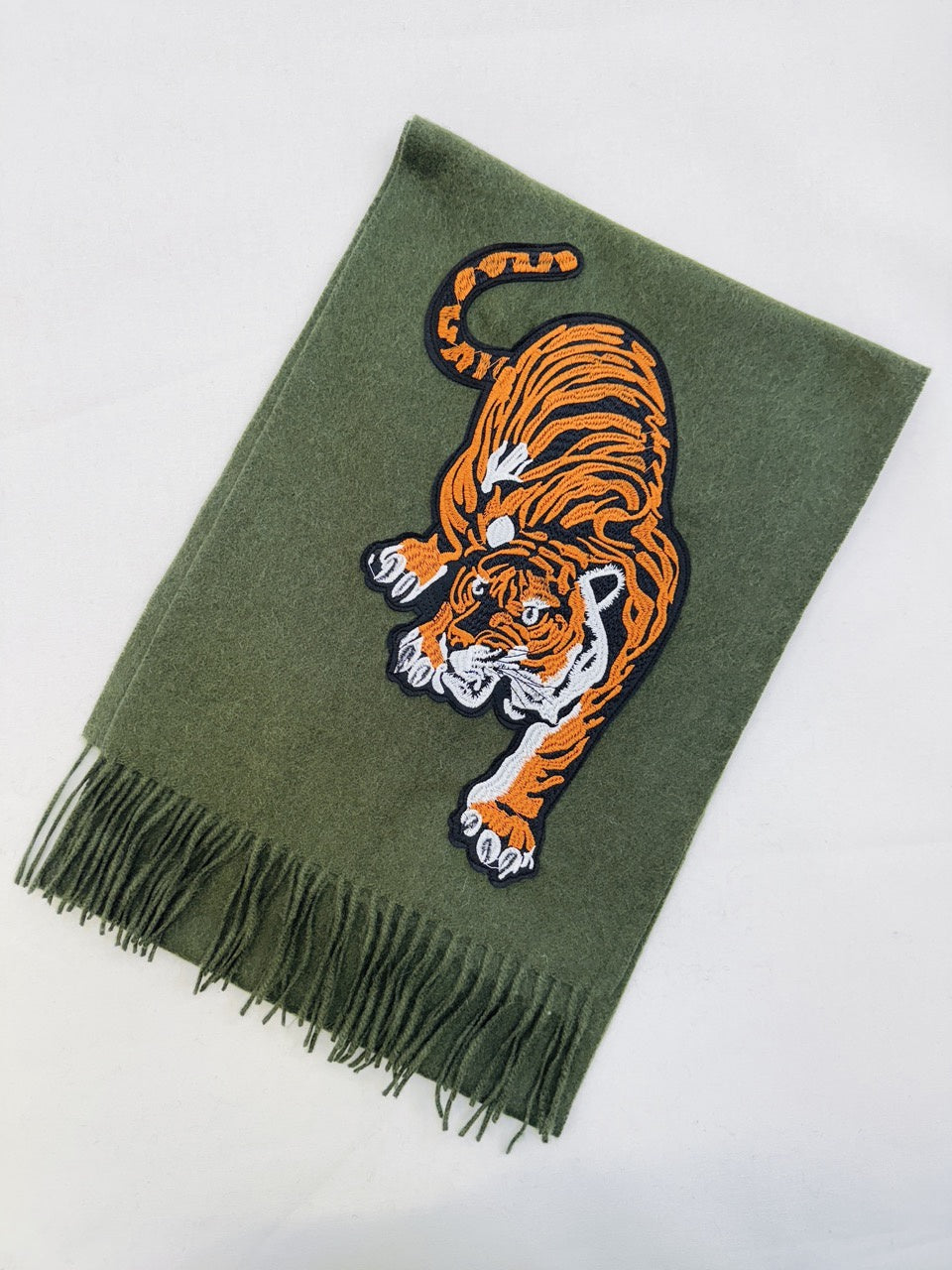 WORLD 26 Cashmere COUTURE Scarf - Green - Dry Clean Only