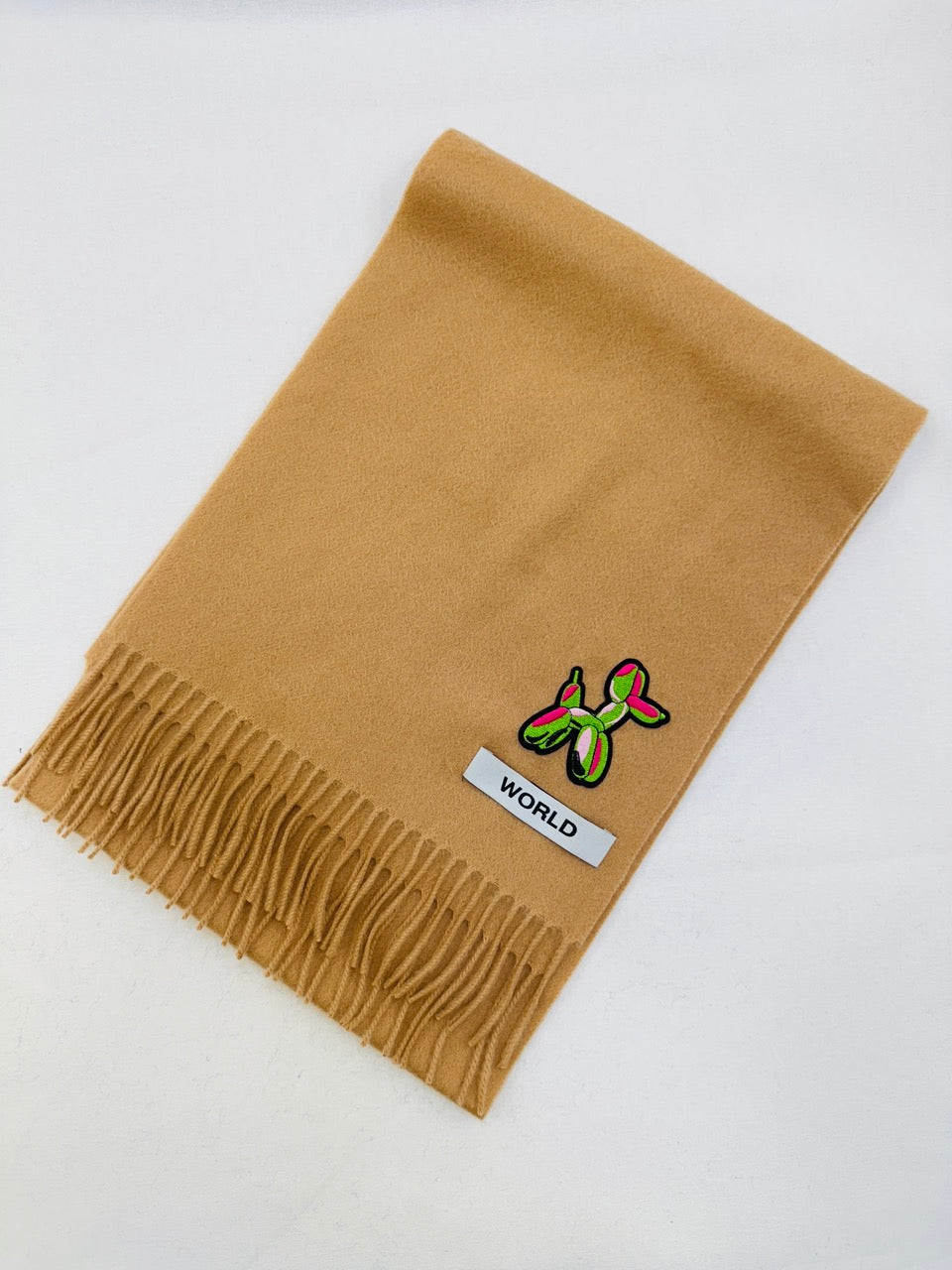 WORLD 26 Cashmere COUTURE Scarf - Camel - Dry Clean Only