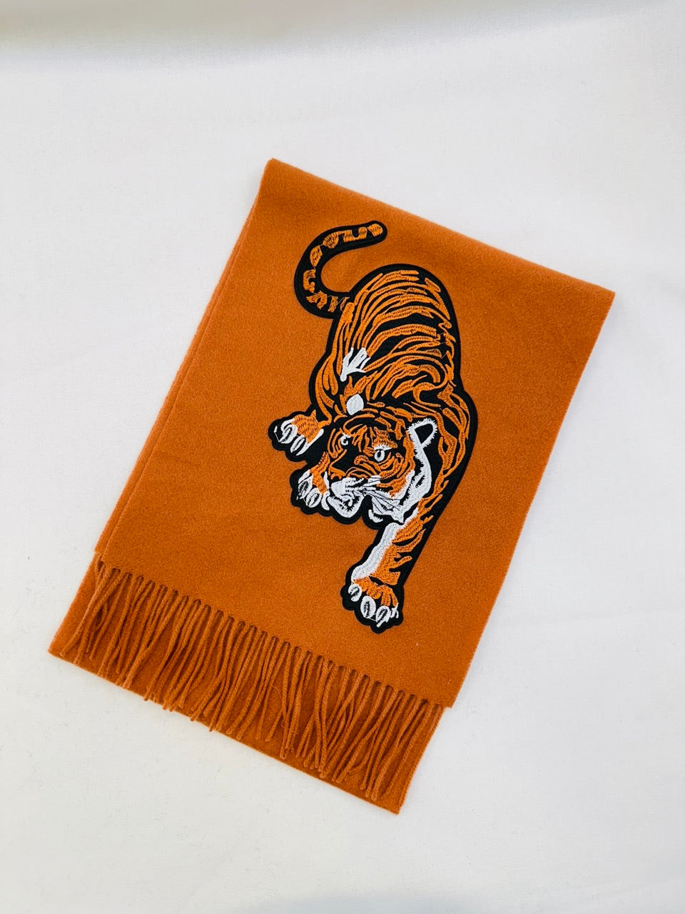 WORLD 26 Cashmere COUTURE Scarf - Rust - Dry Clean Only