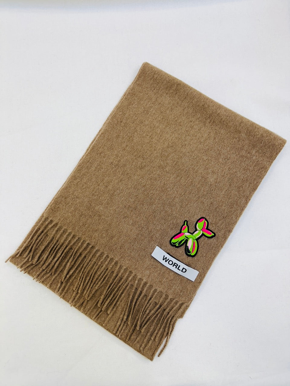 WORLD 26 Cashmere COUTURE Scarf - Taupe - Dry Clean Only