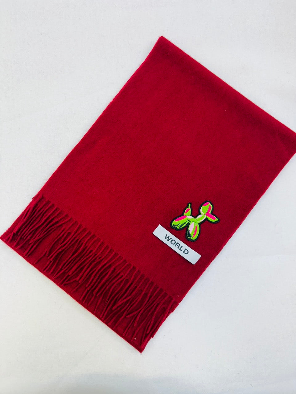 WORLD 26 Cashmere COUTURE Scarf - Burgundy - Dry Clean Only