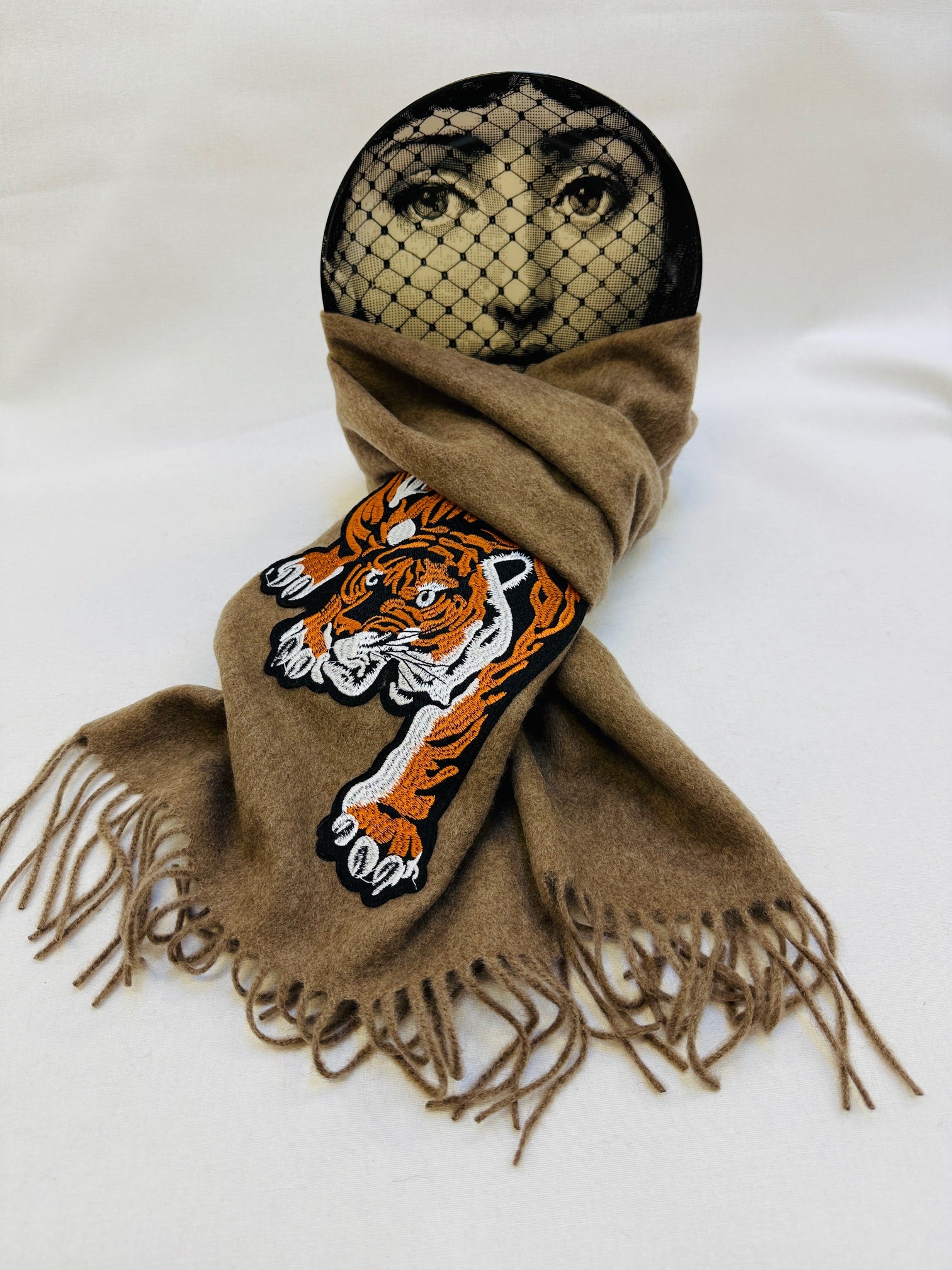 WORLD 26 Cashmere COUTURE Scarf - Taupe - Dry Clean Only