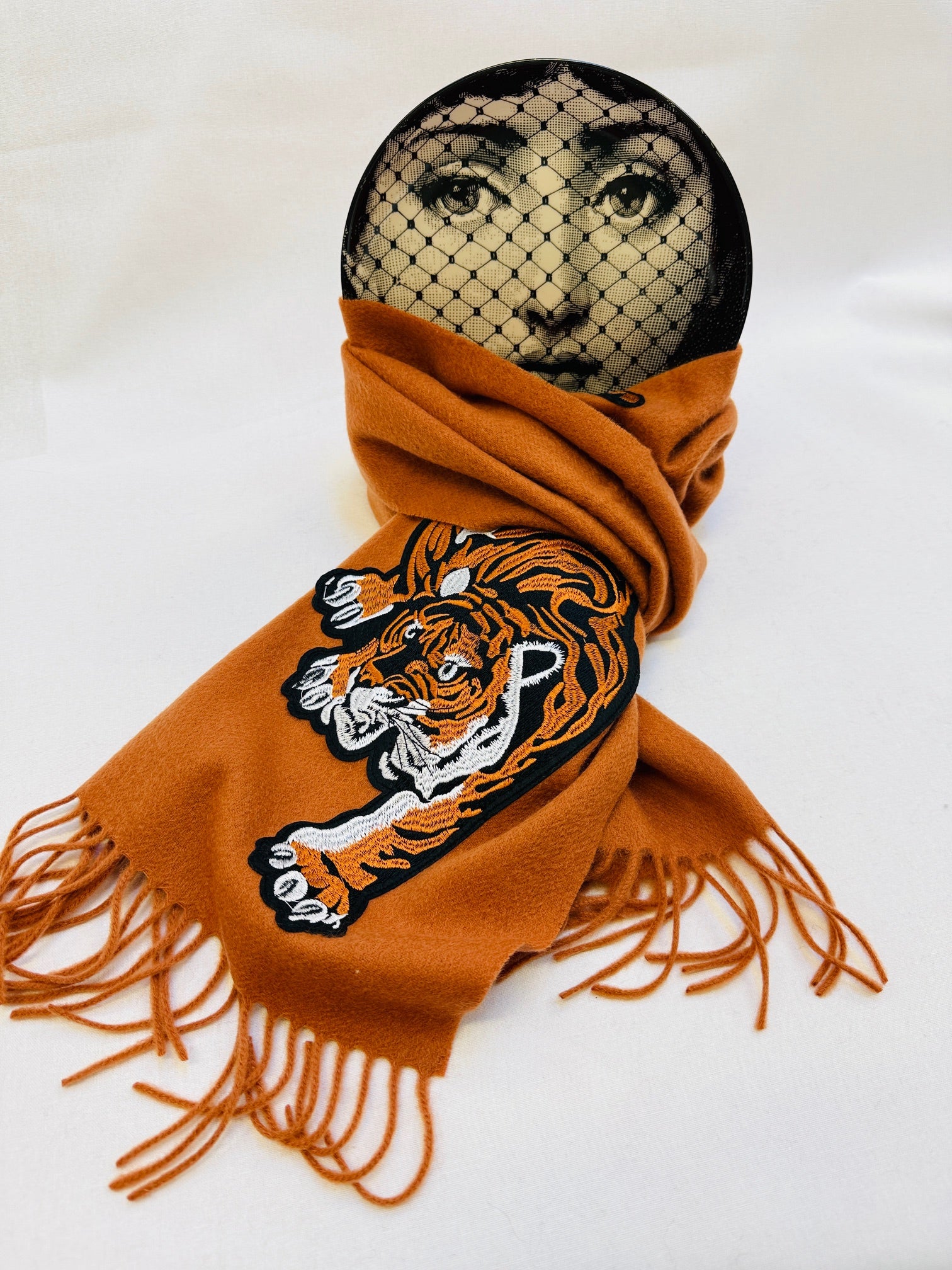 WORLD 26 Cashmere COUTURE Scarf - Rust - Dry Clean Only