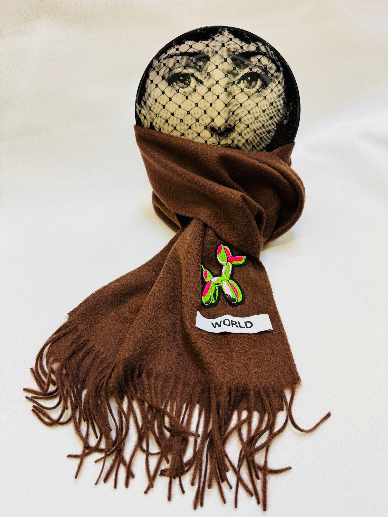 WORLD 26 Cashmere COUTURE Scarf - Chocolate - Dry Clean Only