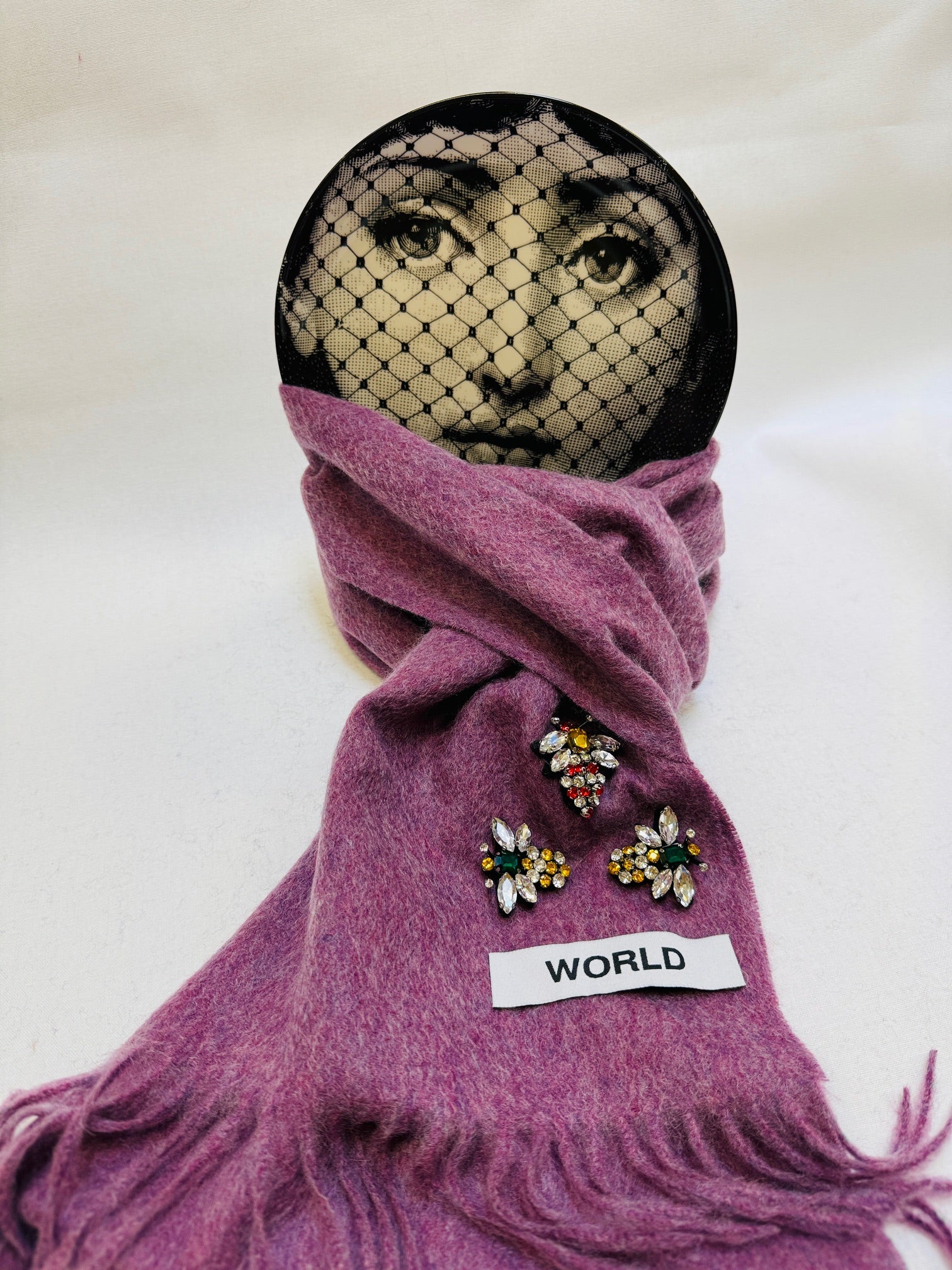 WORLD 26 Cashmere COUTURE Scarf - Lilac - Dry Clean Only