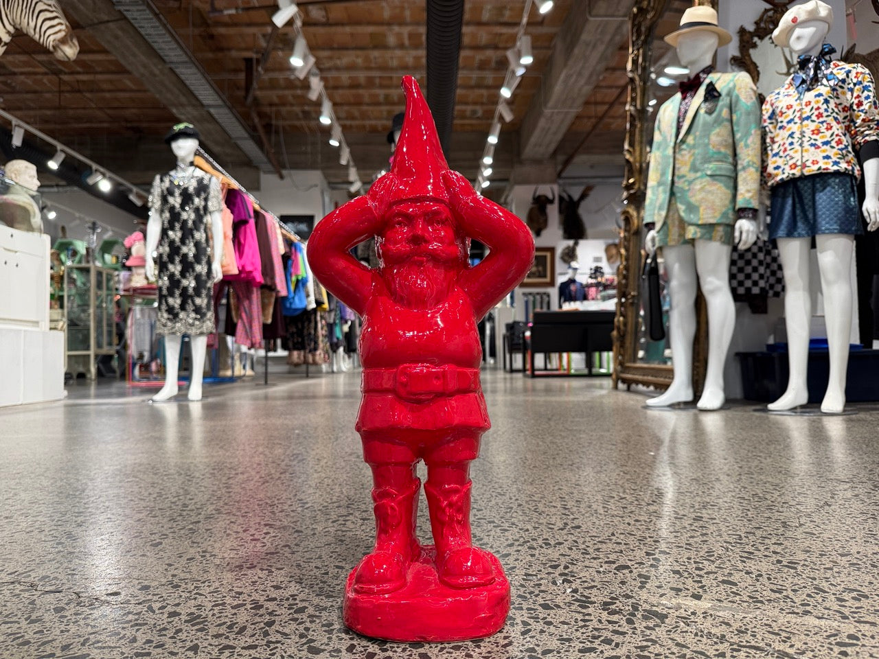 Gregor Kregar Oh No Thinker Gnome 2021/2025 - Glazed Ceramic - Red