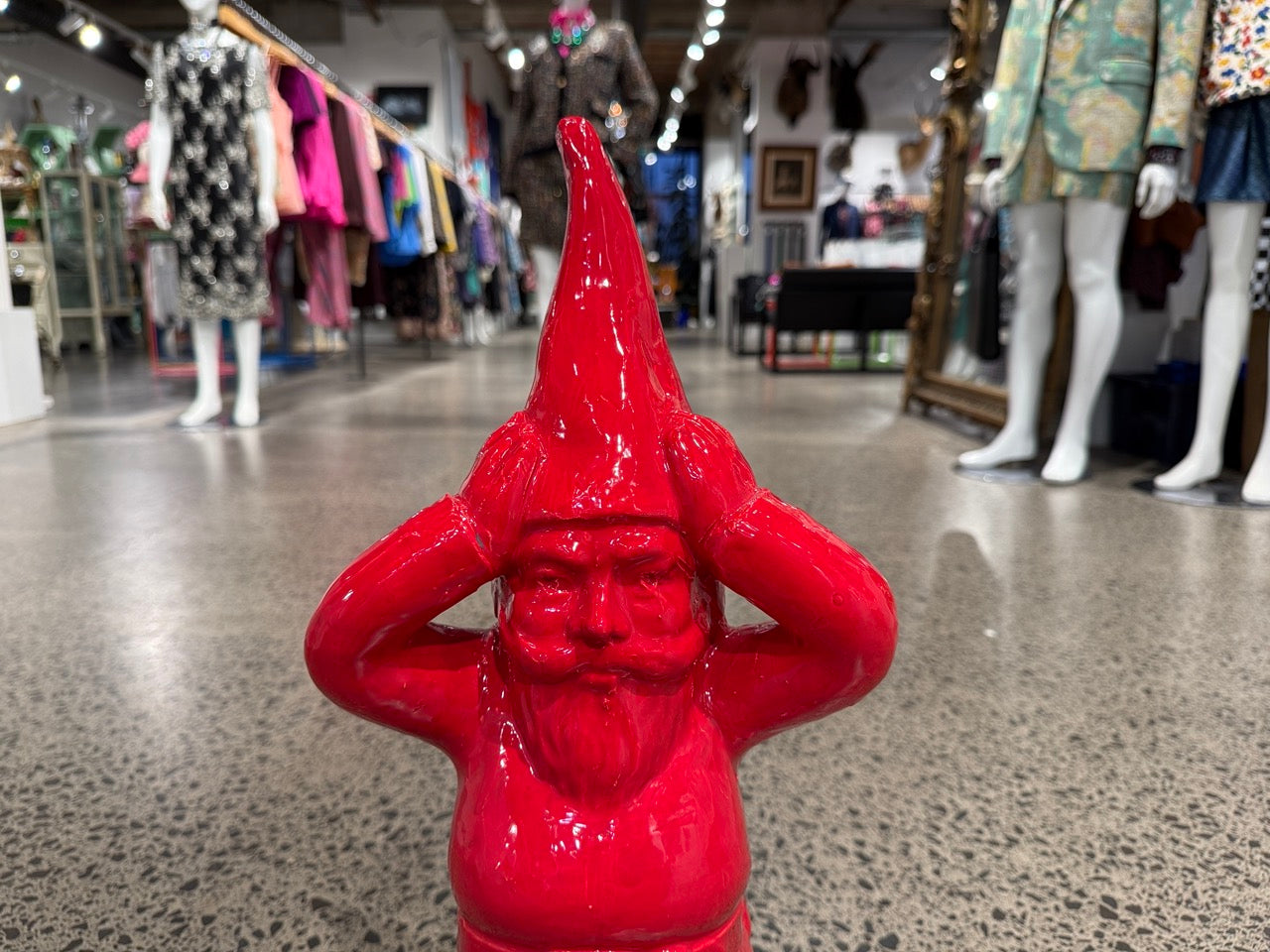 Gregor Kregar Oh No Thinker Gnome 2021/2025 - Glazed Ceramic - Red