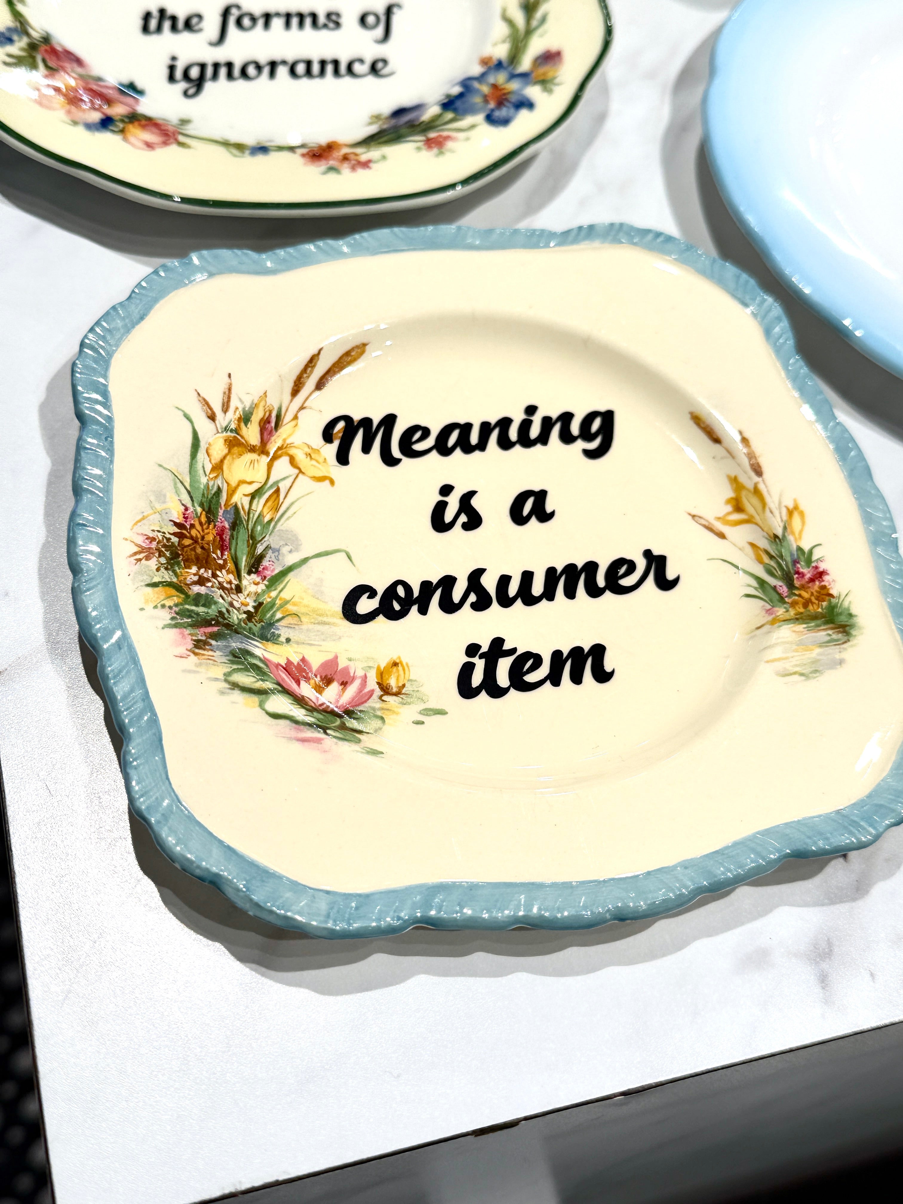 Vintage Ceramic Plate with Naughty Words & Phrases