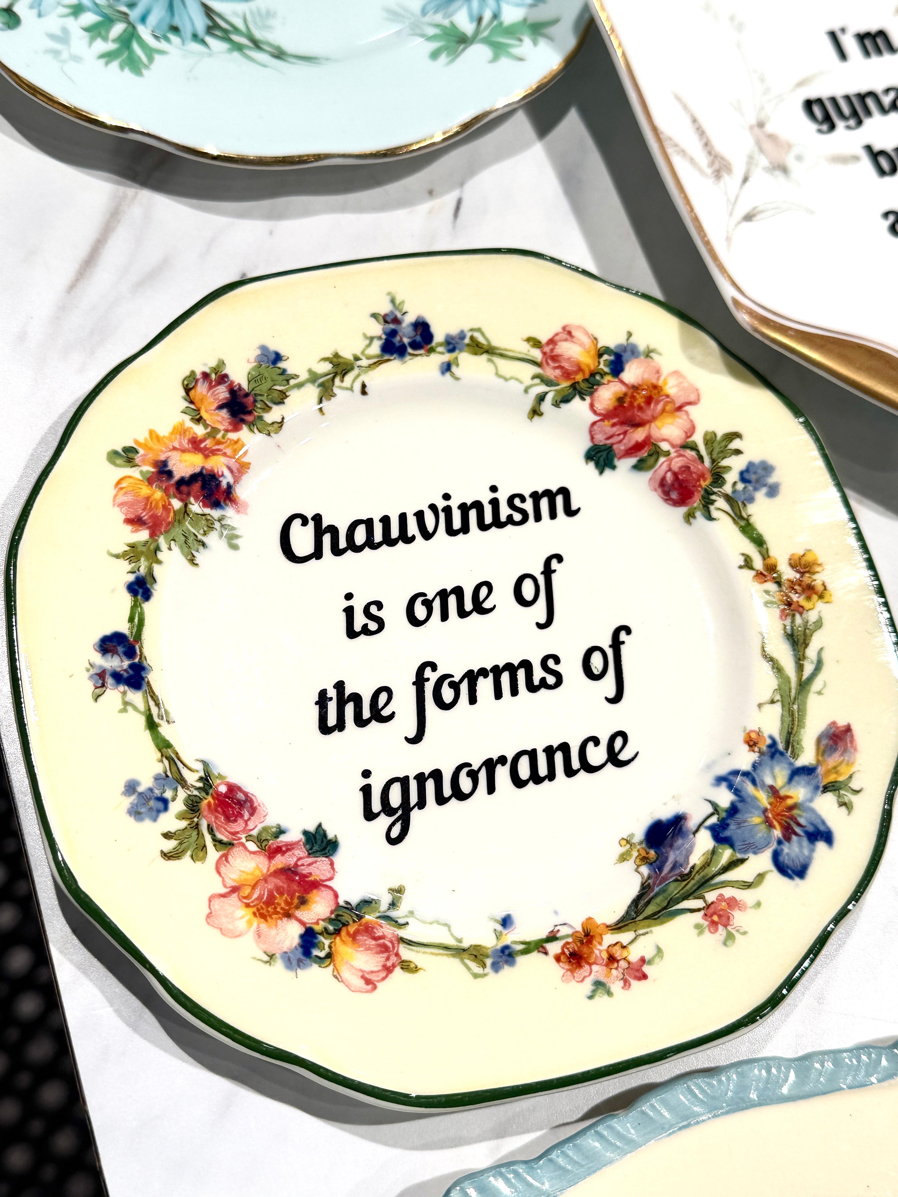 Vintage Ceramic Plate with Naughty Words & Phrases