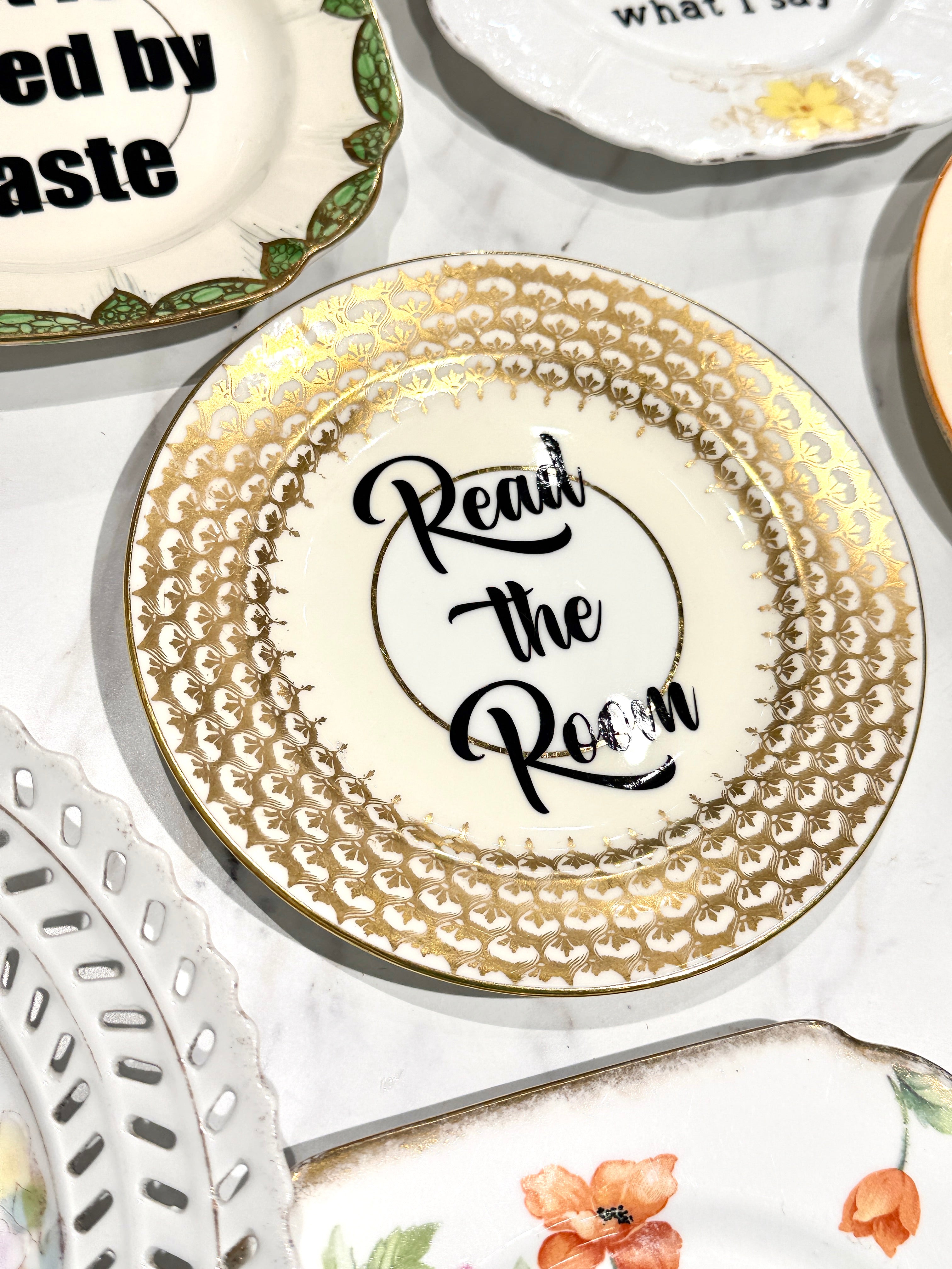 Vintage Ceramic Plate with Naughty Words & Phrases