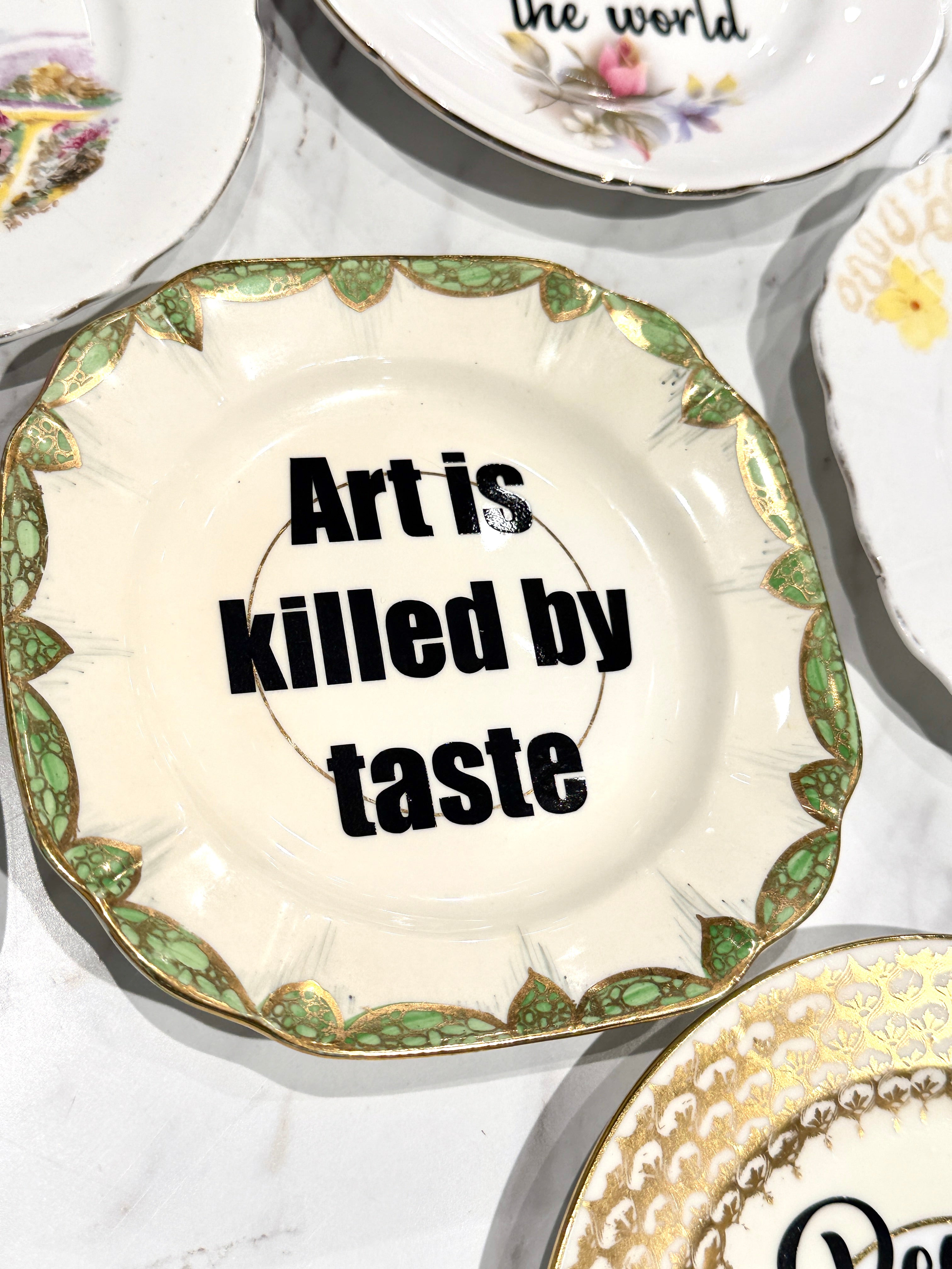 Vintage Ceramic Plate with Naughty Words & Phrases