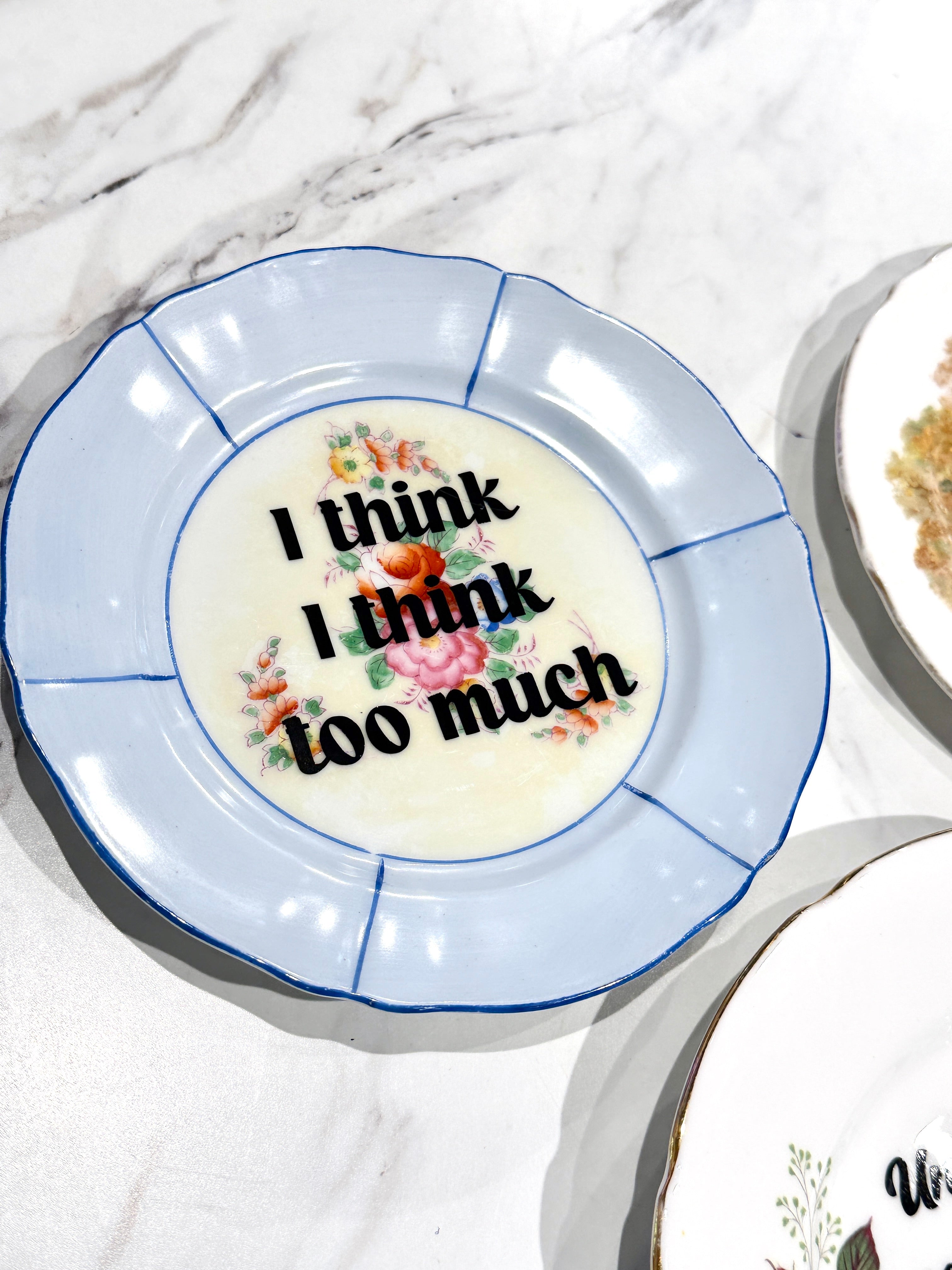 Vintage Ceramic Plate with Naughty Words & Phrases