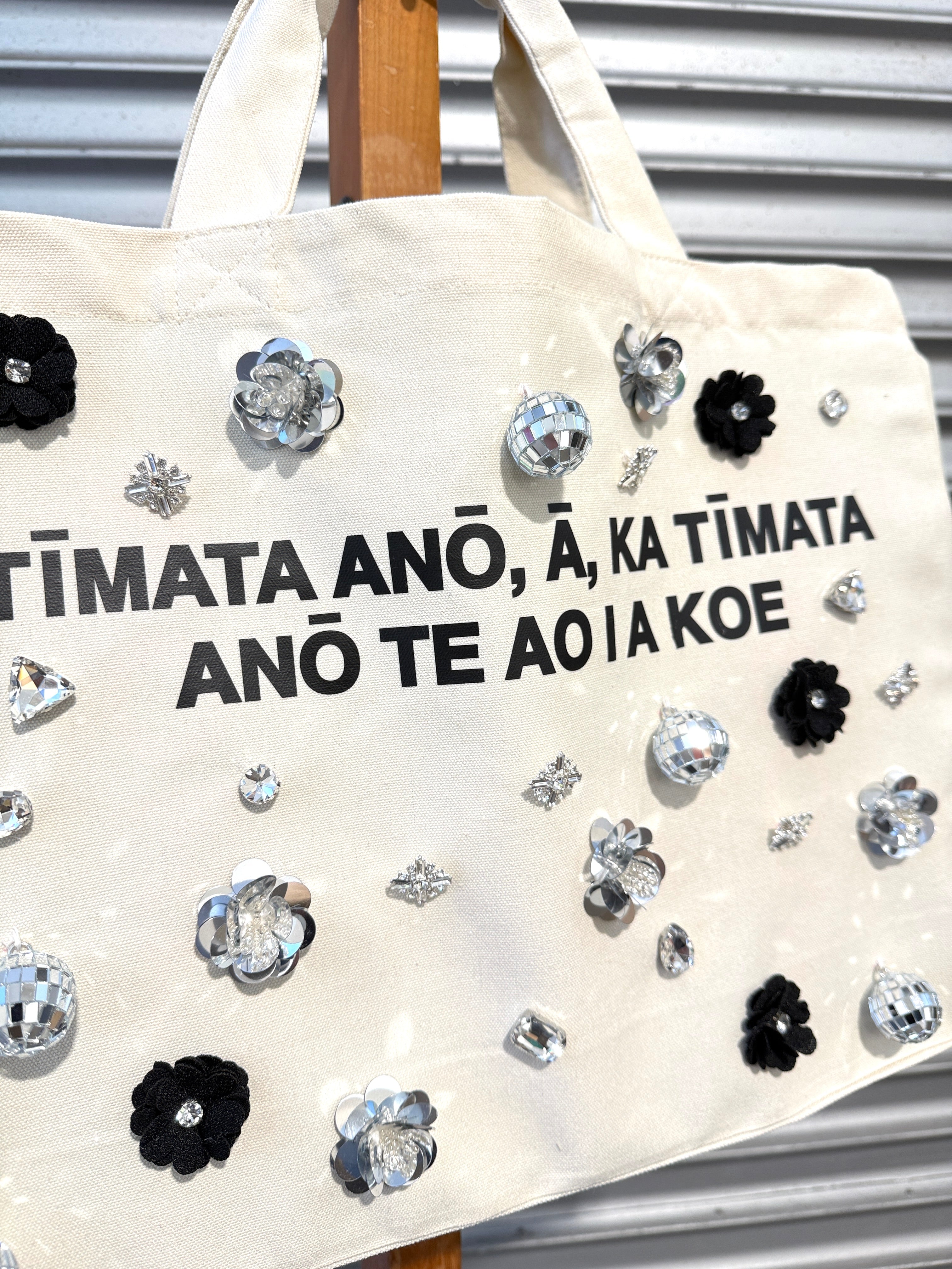 WORLD Loves LUKE BIRD - Matariki Couture Tote Bag - ONE OFF - Everyone's Garden can Sparkle like the Stars