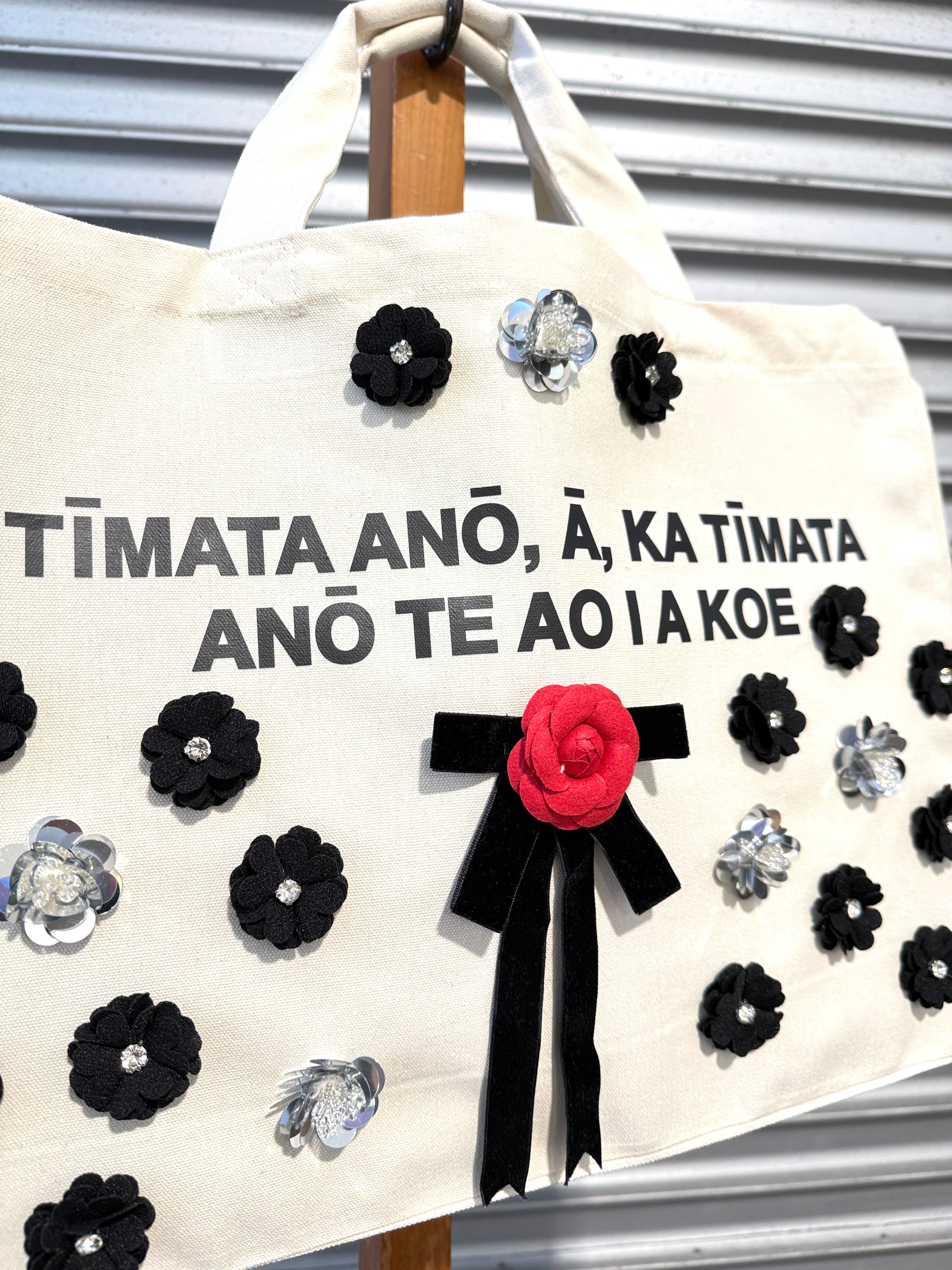 WORLD Loves LUKE BIRD - Matariki Couture Tote Bag - ONE OFF - Lest We Forget