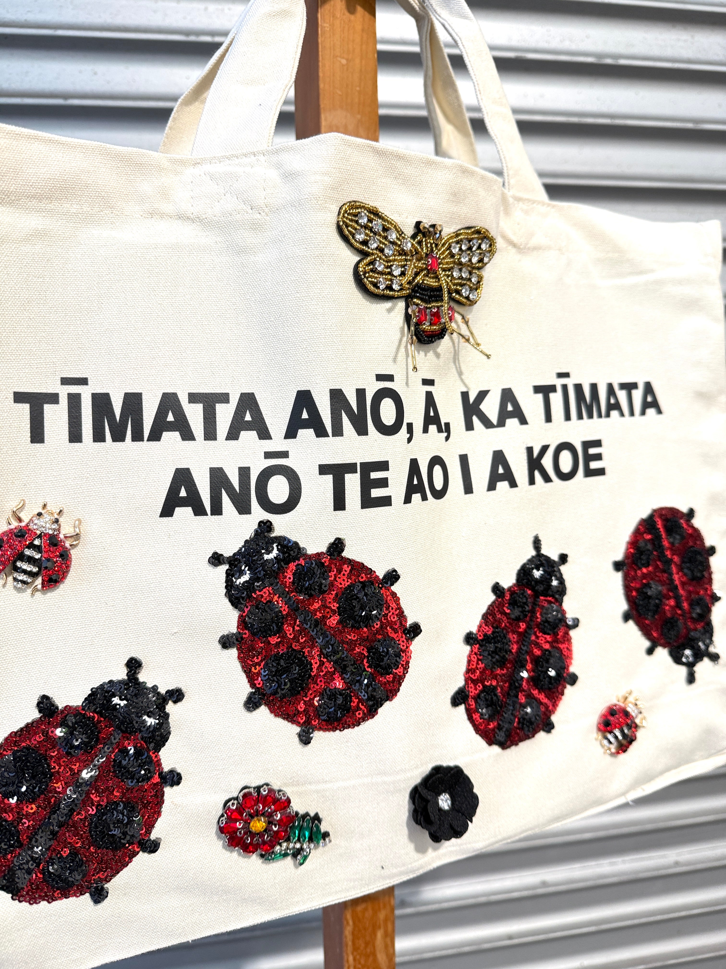 WORLD Loves LUKE BIRD - Matariki Couture Tote Bag - ONE OFF - You are my Good Luck Lady