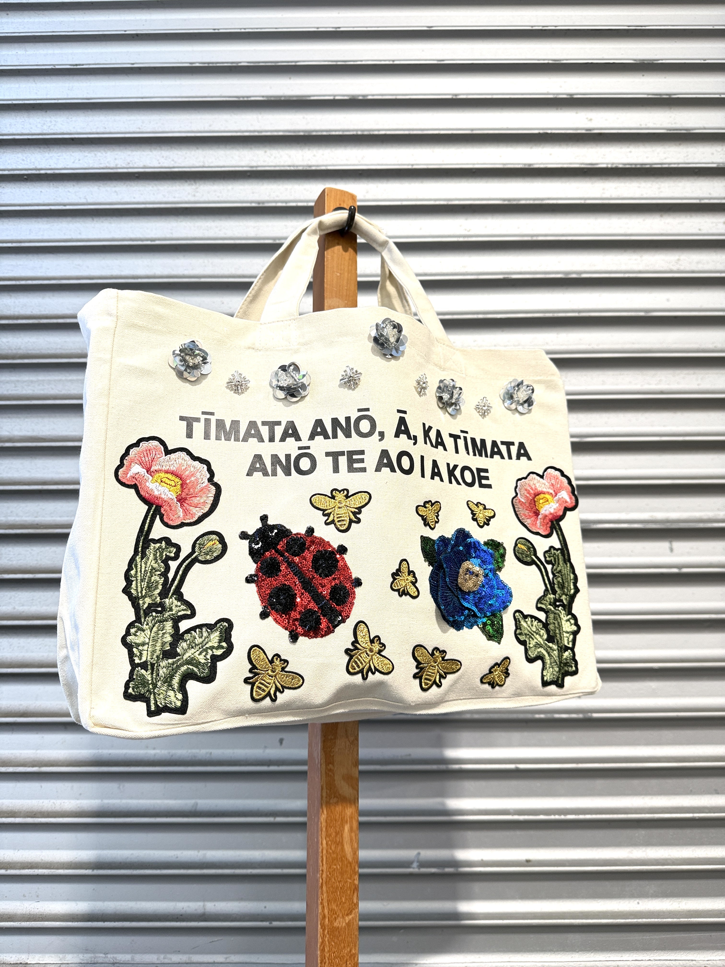 WORLD Loves LUKE BIRD - Matariki Couture Tote Bag - ONE OFF -  Help Everything to Grow Up Reaching for the Stars