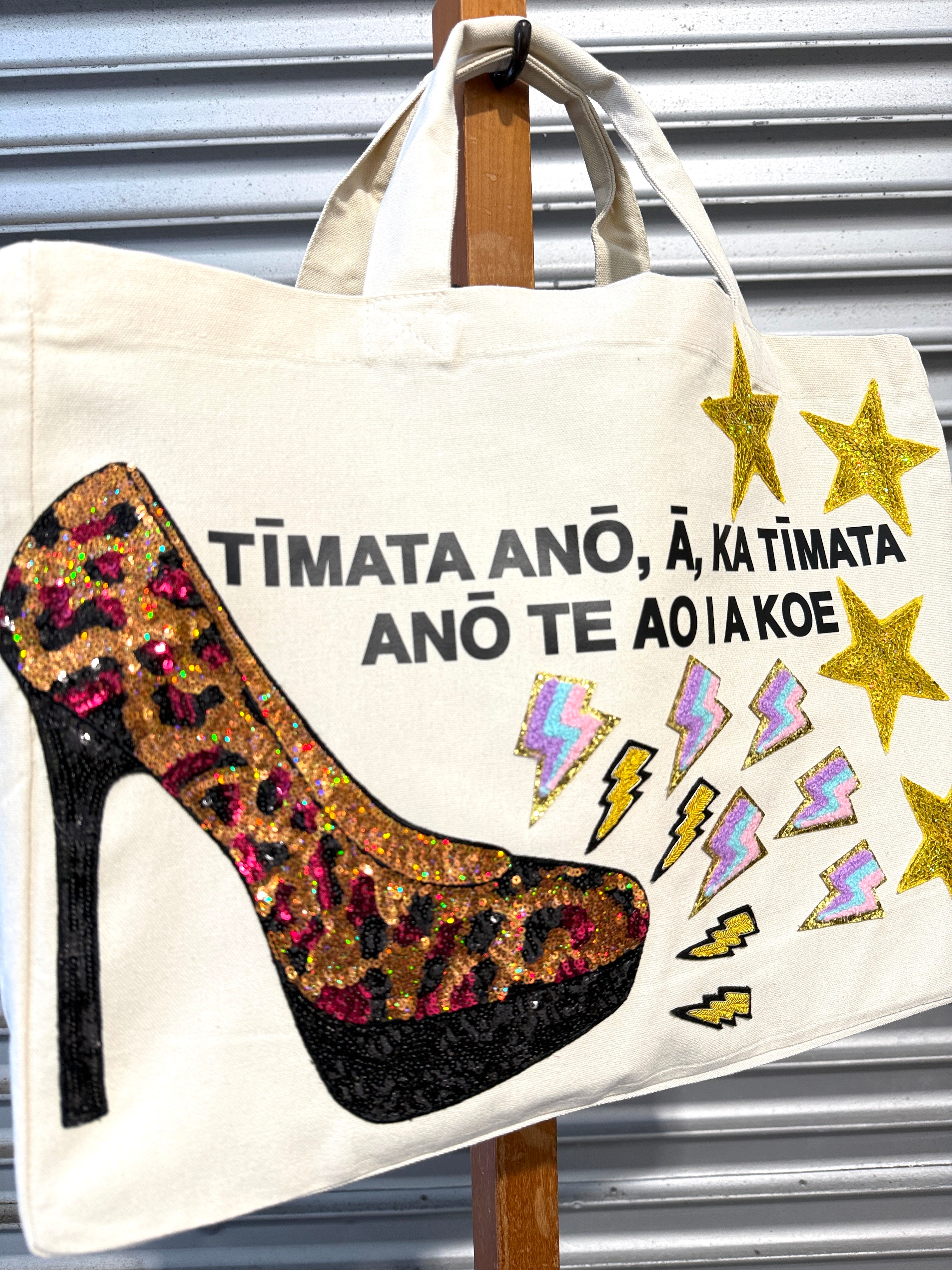 WORLD Loves LUKE BIRD - Matariki Couture Tote Bag - ONE OFF -  Kick Yourself to the Stars