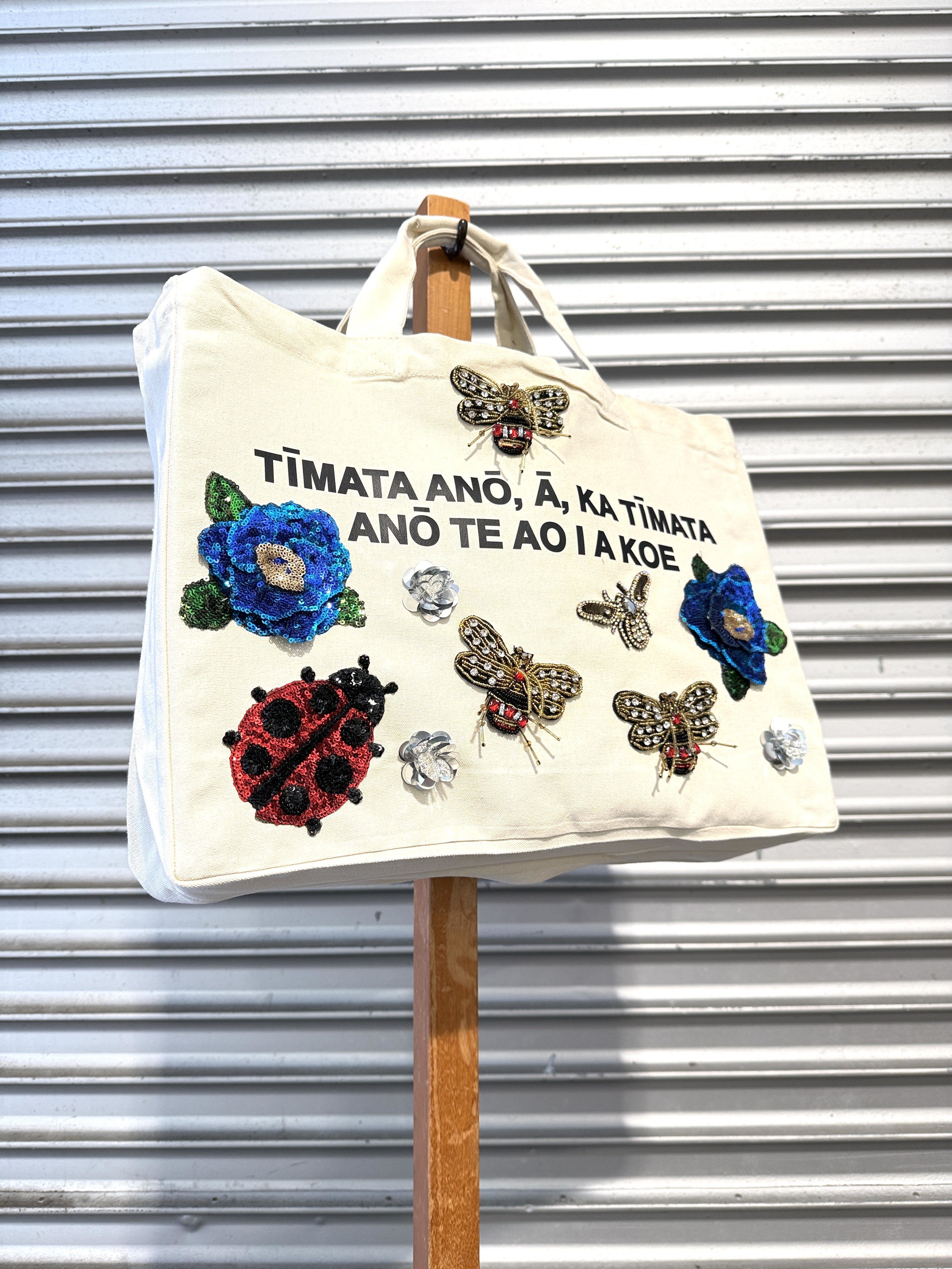 WORLD Loves LUKE BIRD - Matariki Couture Tote Bag - ONE OFF -  Can't We All Just Get Along