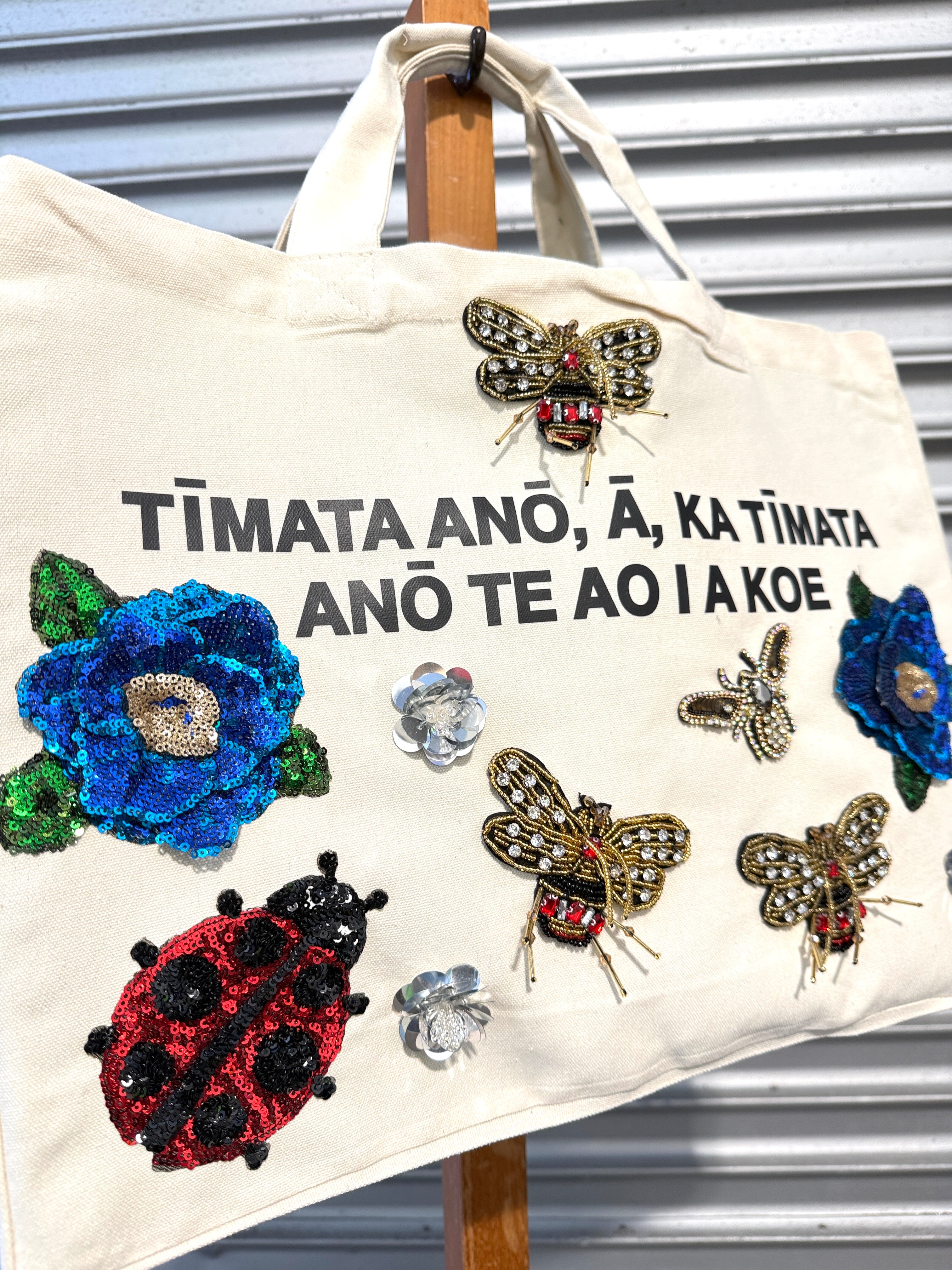 WORLD Loves LUKE BIRD - Matariki Couture Tote Bag - ONE OFF -  Can't We All Just Get Along