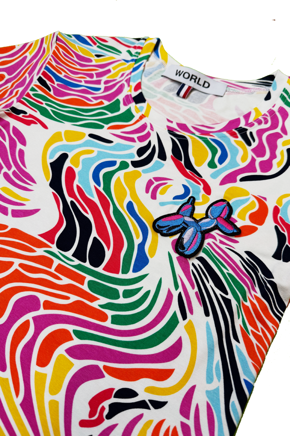WORLD 5065 Flow T-Shirt Multi w/ Embroidered Balloon Dog (UNISEX)