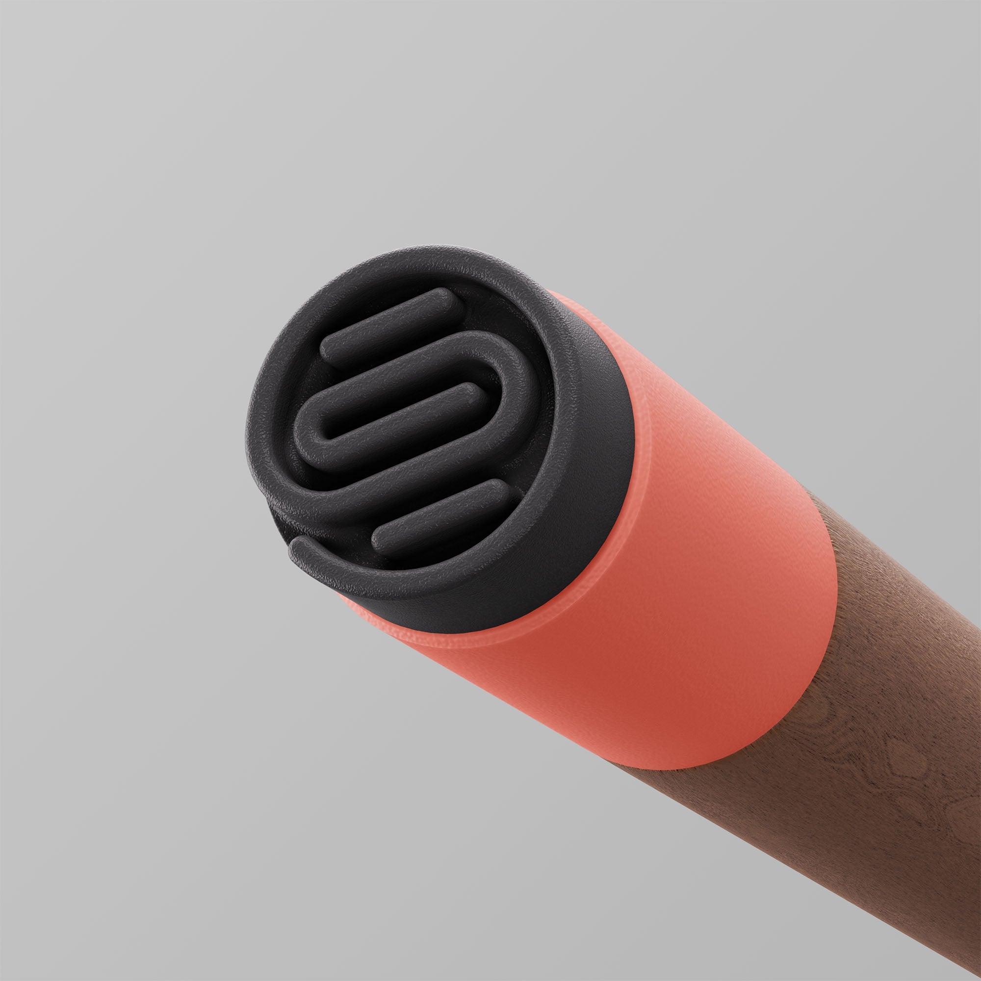 Uno. Coral and Walnut